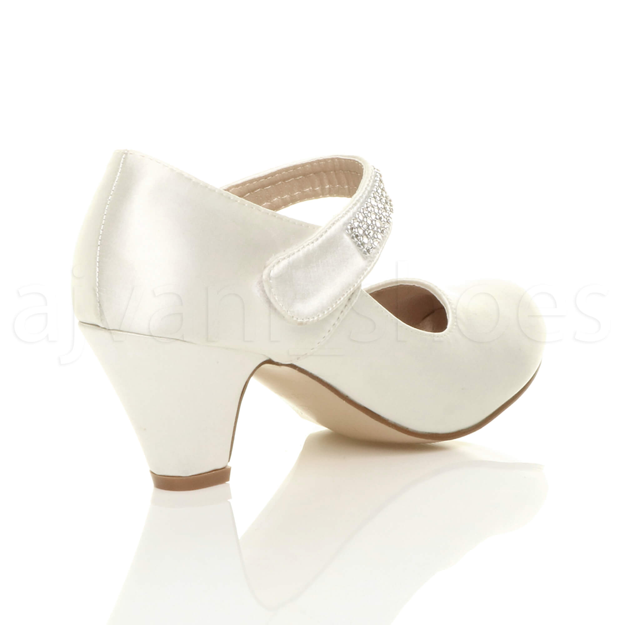 GIRLS KIDS CHILDRENS LOW HEEL PARTY WEDDING MARY JANE STYLE SANDALS SHOES SIZE