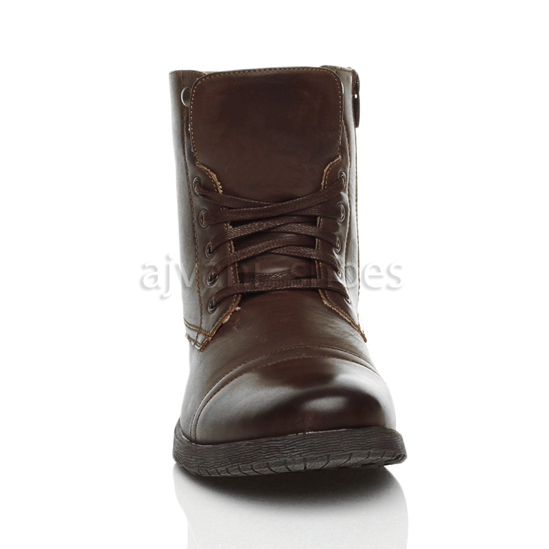 mens low boots mens low heel biker lace up zip army combat ankle mens low boots mens low heel biker lace up zip army combat ankle