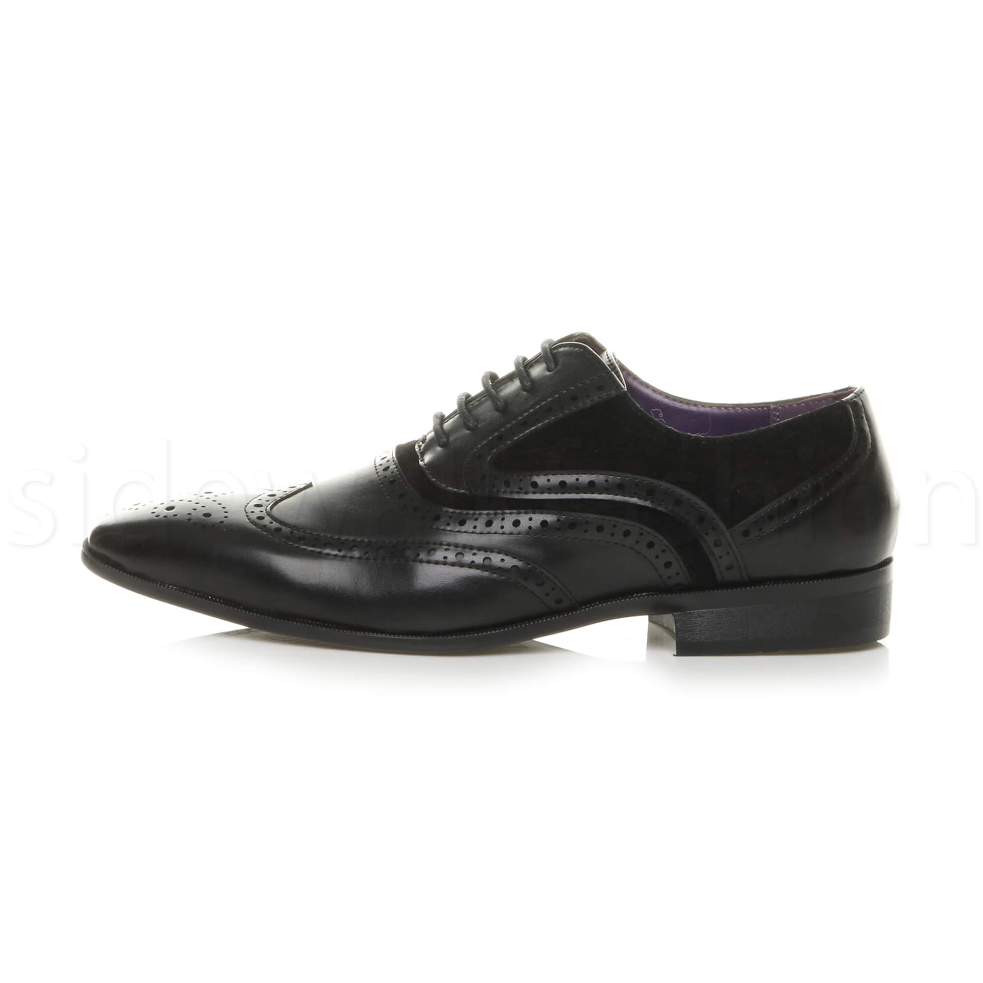Mens lace up pointed toe smart wedding groom formal brogues oxfords shoes size