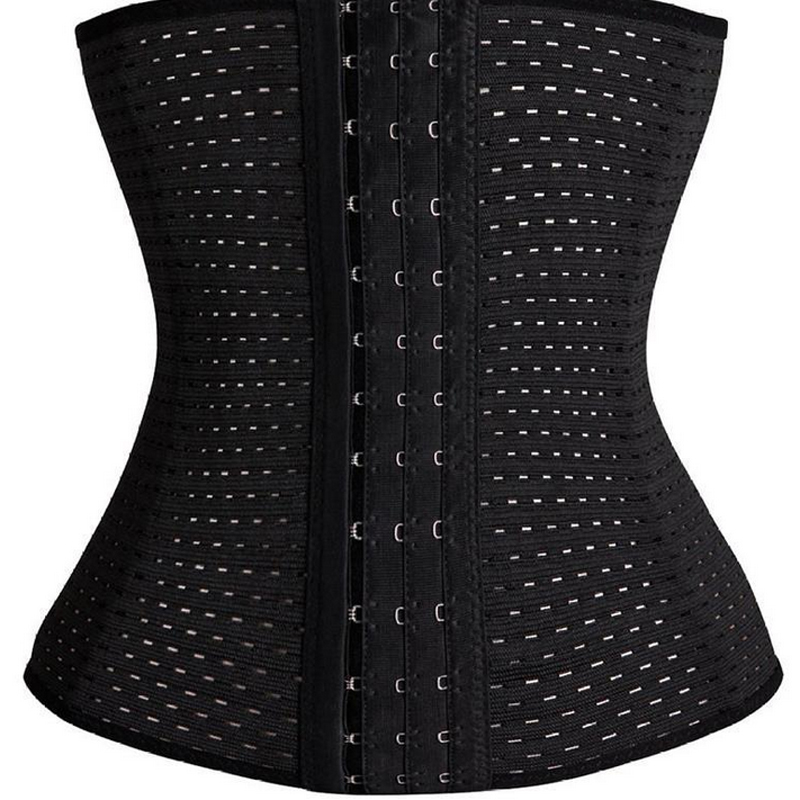 UK Waist Trainer Body Shaper Tummy Control Girdle Slim Belt Black Sport Corset