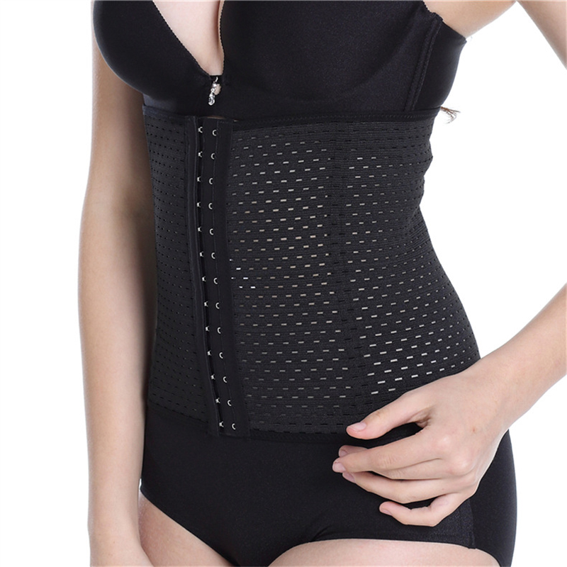 UK Waist Trainer Body Shaper Tummy Control Girdle Slim Belt Black Sport Corset