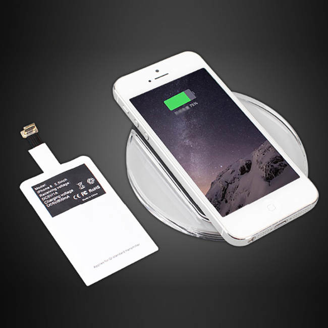 Qi Standard Wireless Charger Charging Pad + Receiver Kit for iPhone 6S