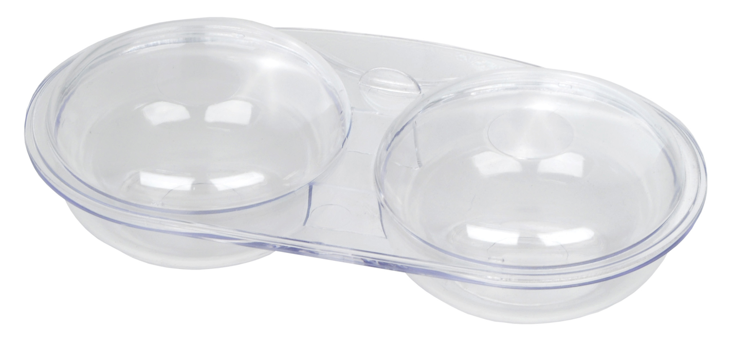 Dexam Microwave Twin 2 Egg Poacher Clear Plastic Quick Easy No Mess