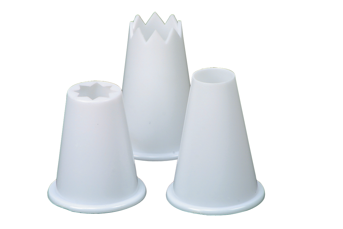 Swift Set of 3 Plastic Food Piping Nozzles Potato Meringues Puree