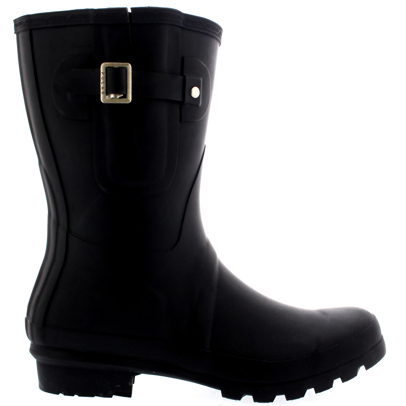 Mens Short Fishing Adjustable Side Rubber Waterproof Wellingtons Boots