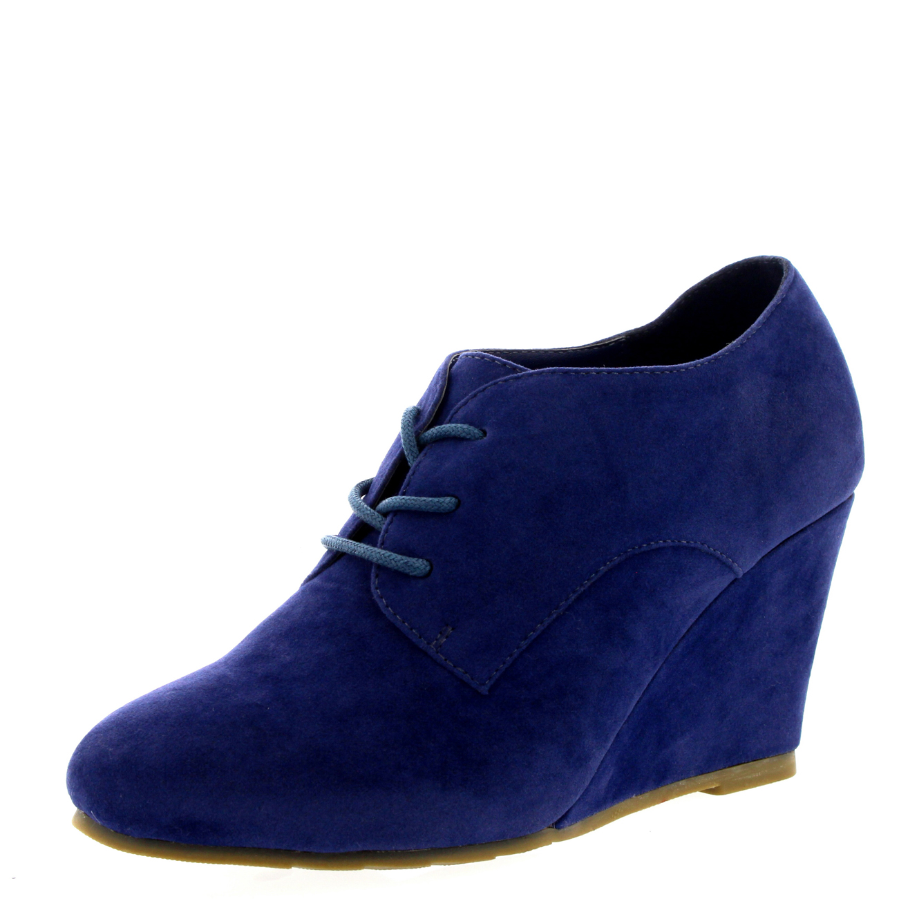 Womens Mary Jane Wedge Heel Evening Platform Lace Up Shoes Ankle Boots