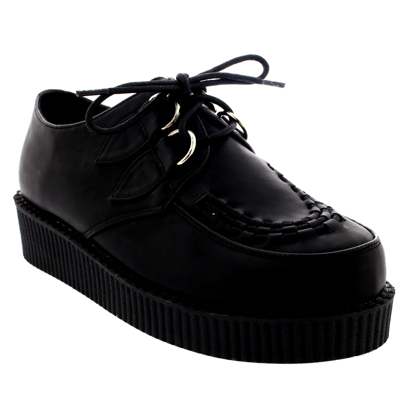 Womens Vintage Gothic Punk Festival Flat Brothel Creepers Flatform