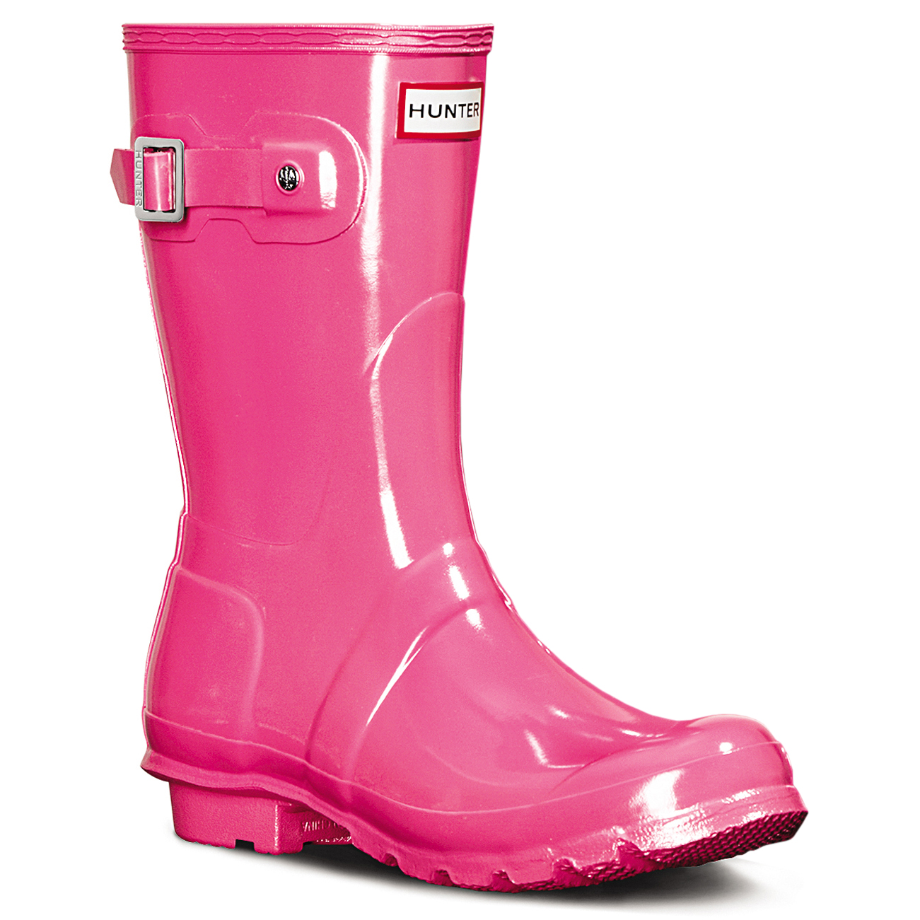 Womens Hunter Original Short Gloss Muck Winter Wellingtons Rain Boots