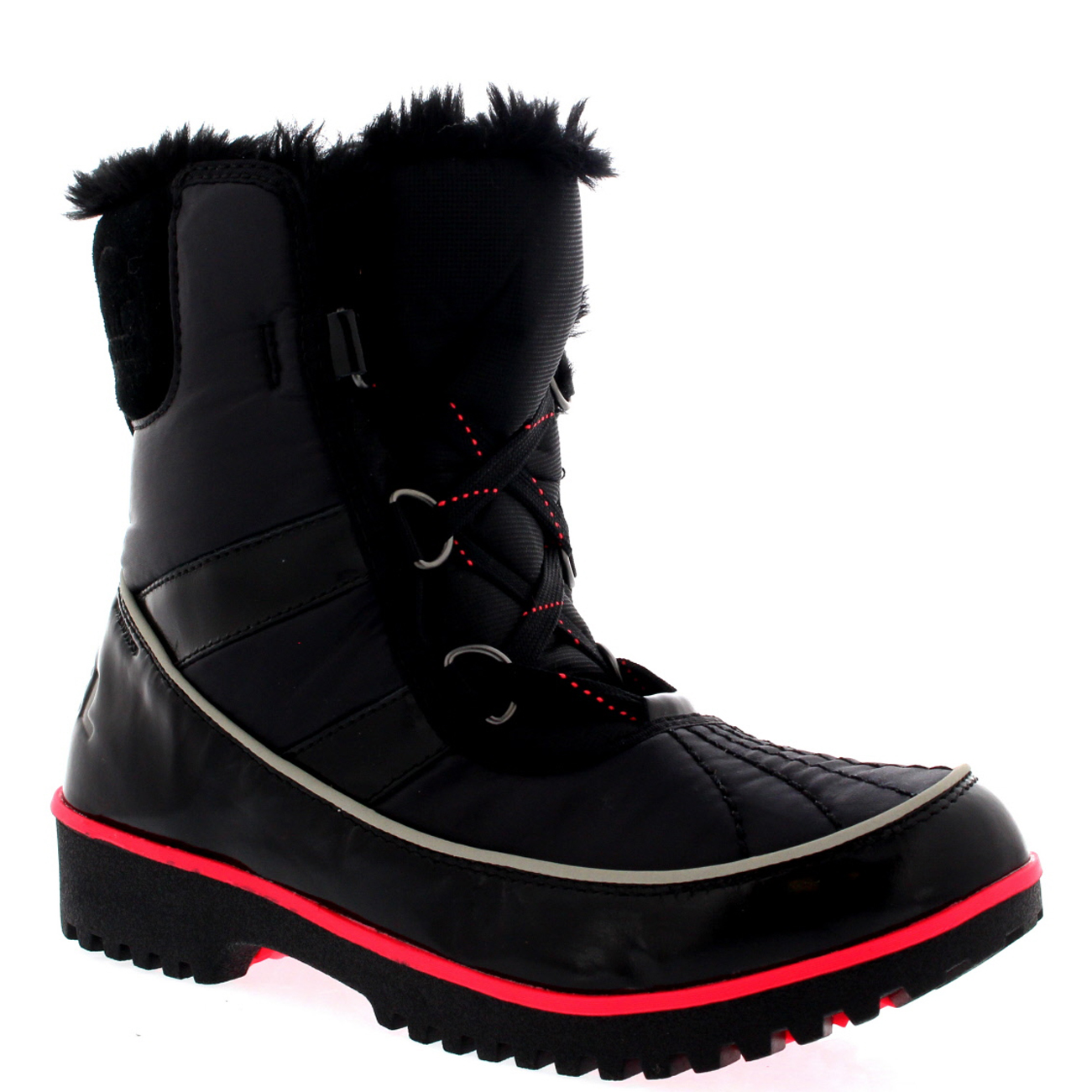 Womens Sorel Tivoli II Fur Lined Lace Up Rain Winter Snow Mid Calf