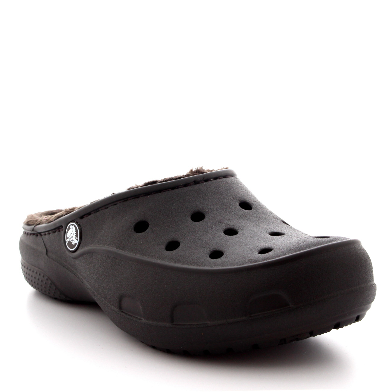 fuzzy croc sandals