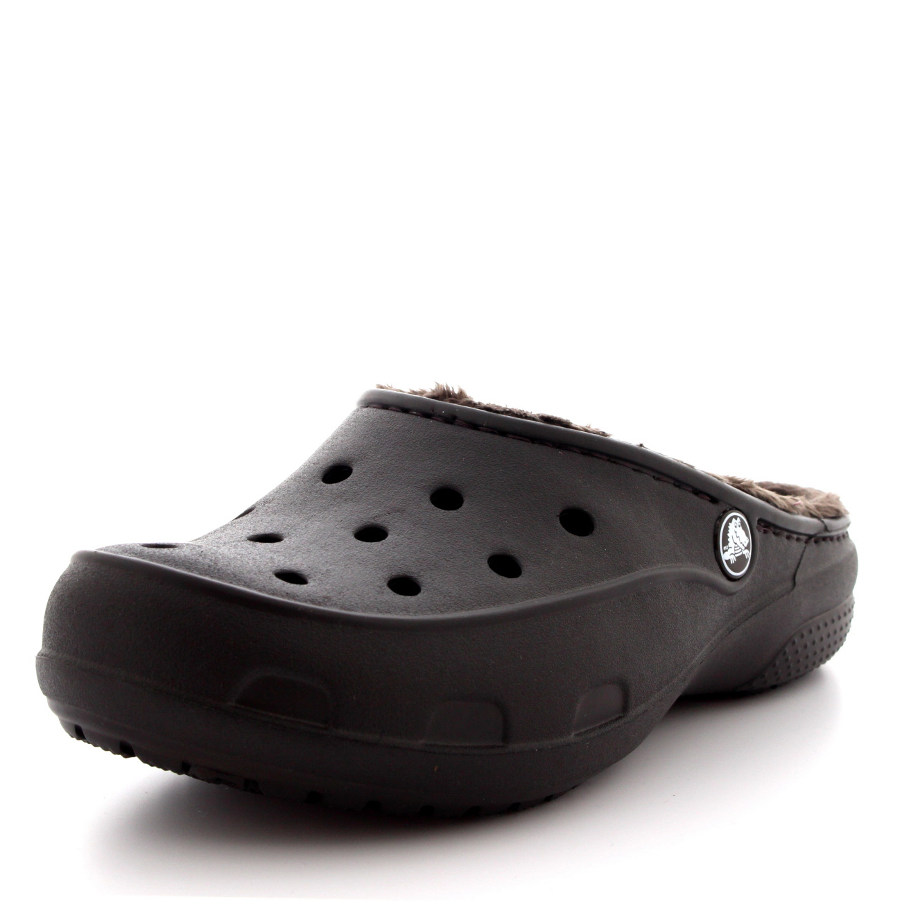 fuzzy croc sandals