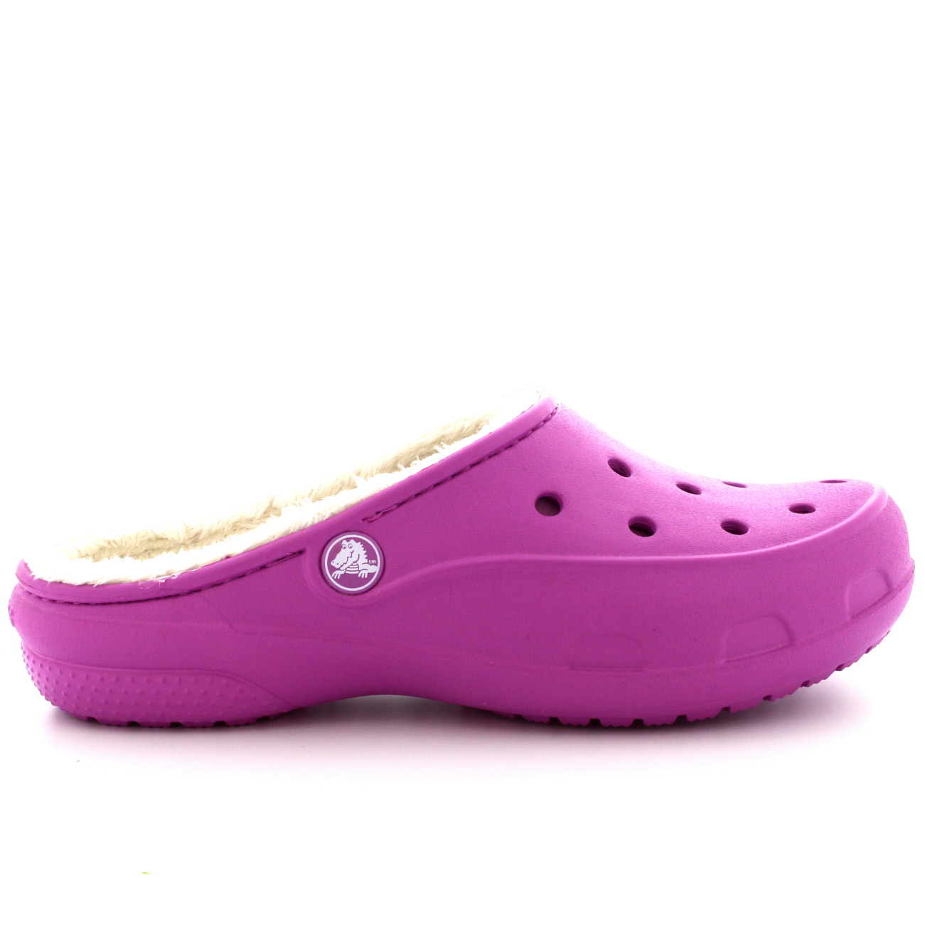 fuzzy croc sandals