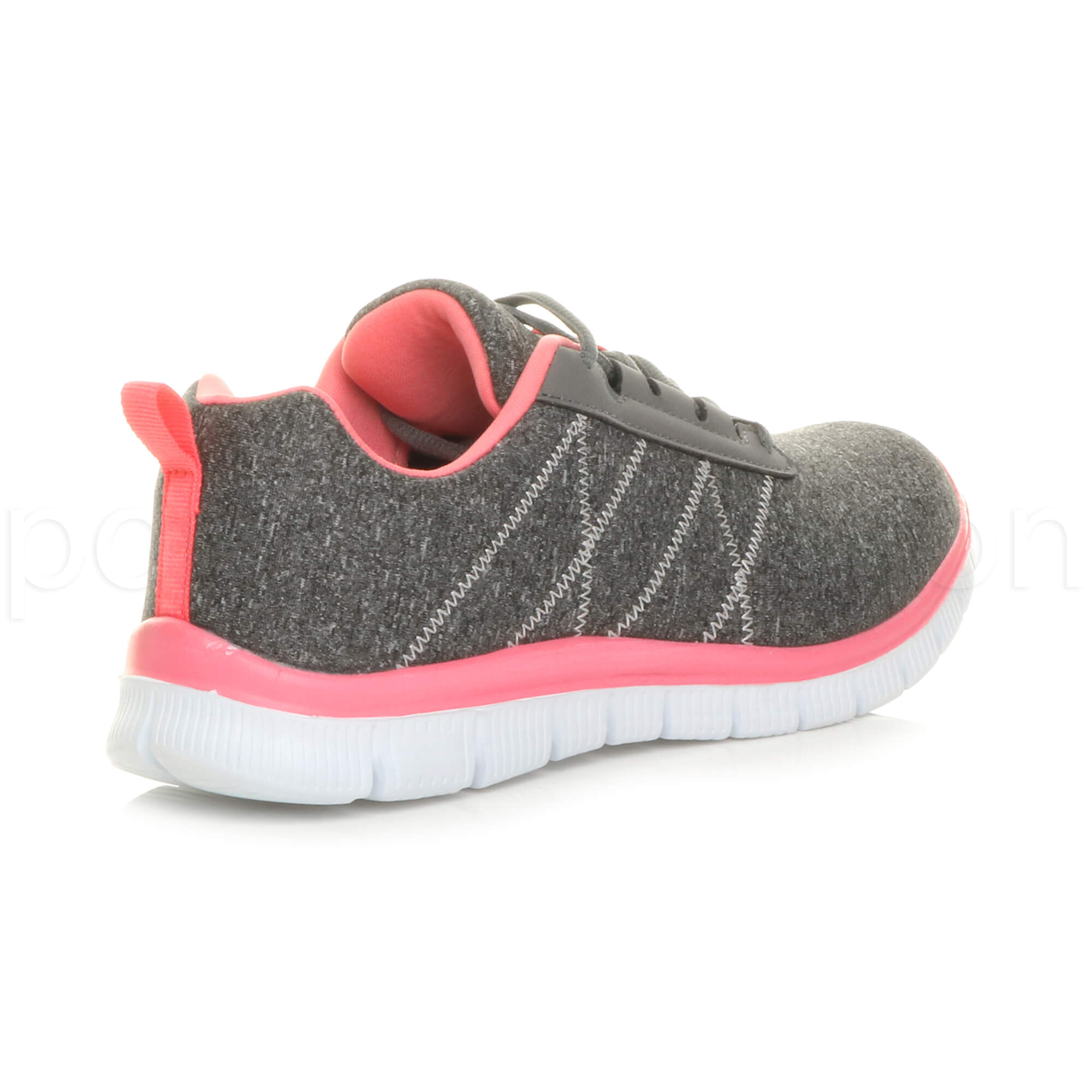 Womens ladies memory foam plimsolls comfort trainers sneakers gym shoes size