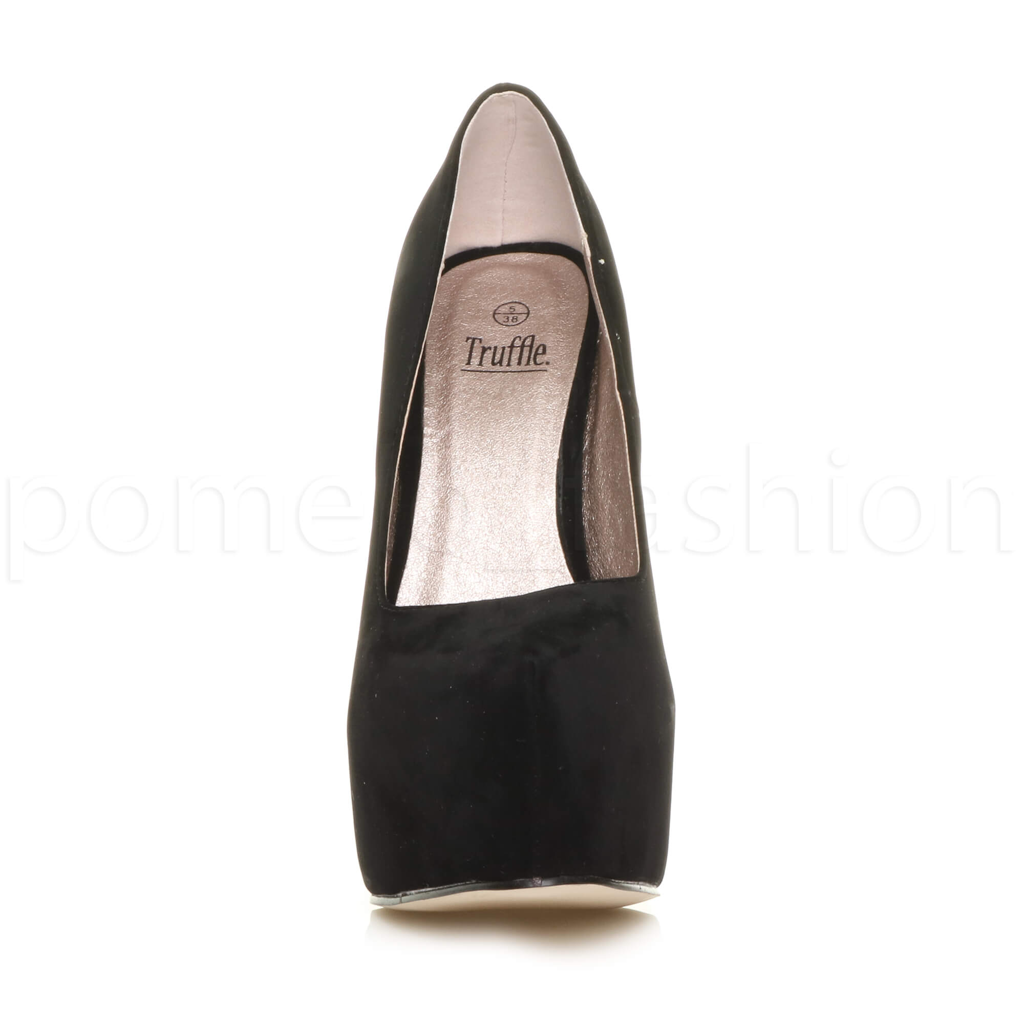 WOMENS LADIES SLIM HIGH HEEL PLATFORM PARTY SMART FORMAL PUMPS COURT SHOES SIZE