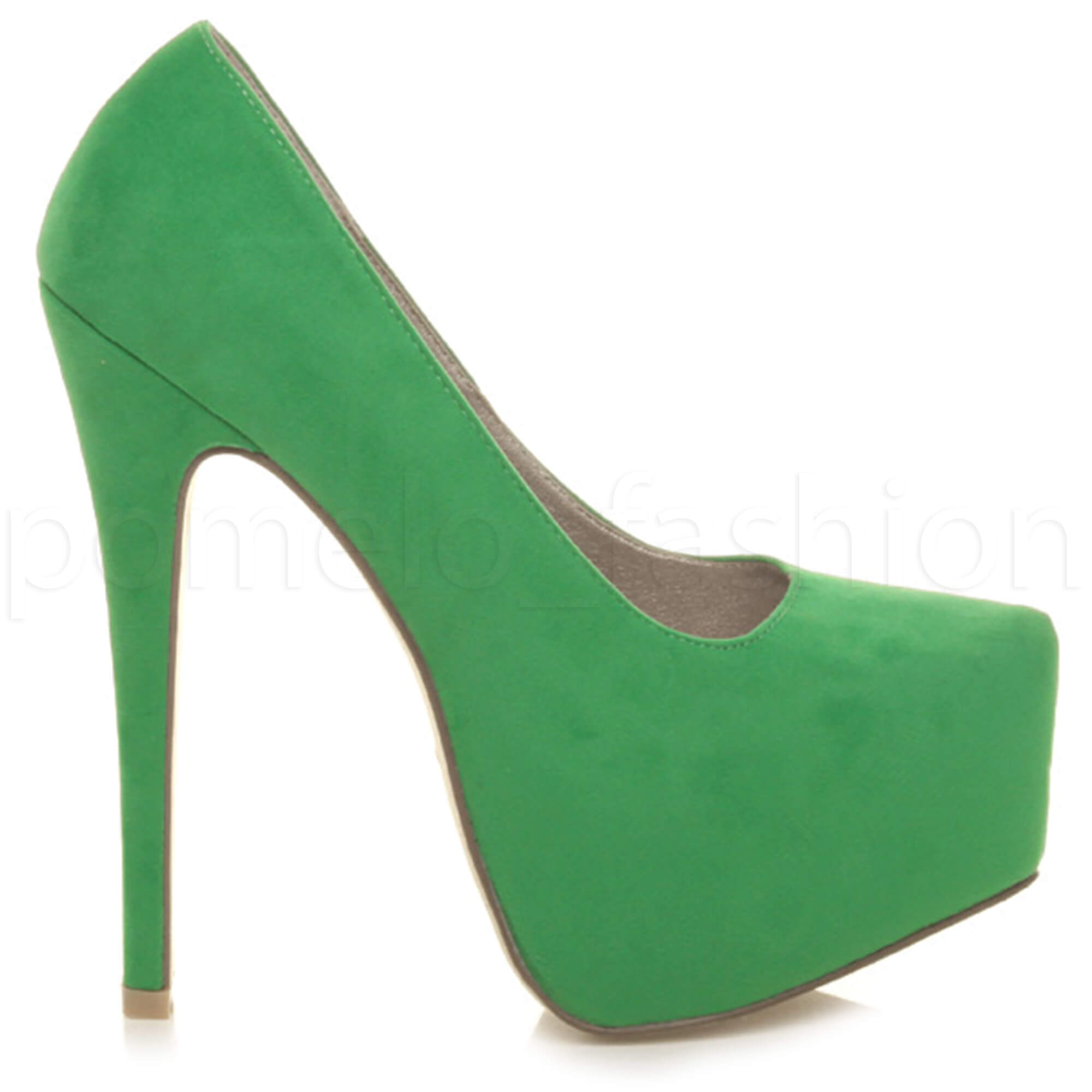 WOMENS LADIES SLIM HIGH HEEL PLATFORM PARTY SMART FORMAL PUMPS COURT SHOES SIZE