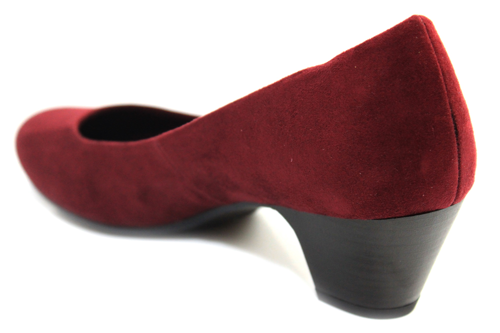 Womens Ladies Low Heel Memory Foam Comfort Burgundy Red Womens Ladies Low Heel Memory Foam Comfort Burgundy Red