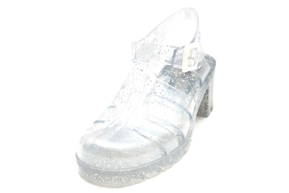 JUJU Jellies Babe Womens 80s Glitter Summer Jelly Shoes Sandals Size 3
