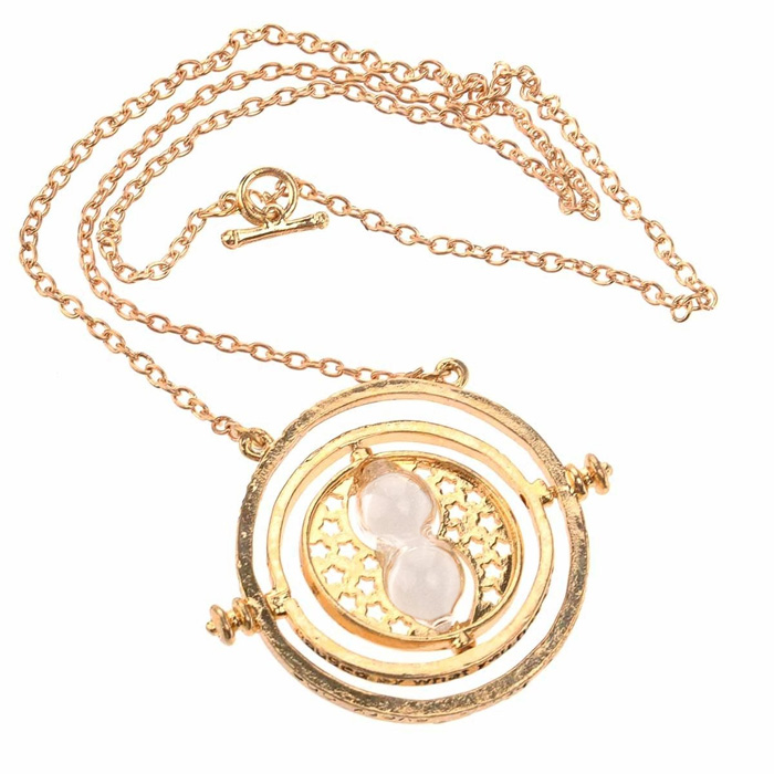 WHITE SAND Harry Potter Time Turner Necklace Hermoine Granger Rotating Hourglass | eBay