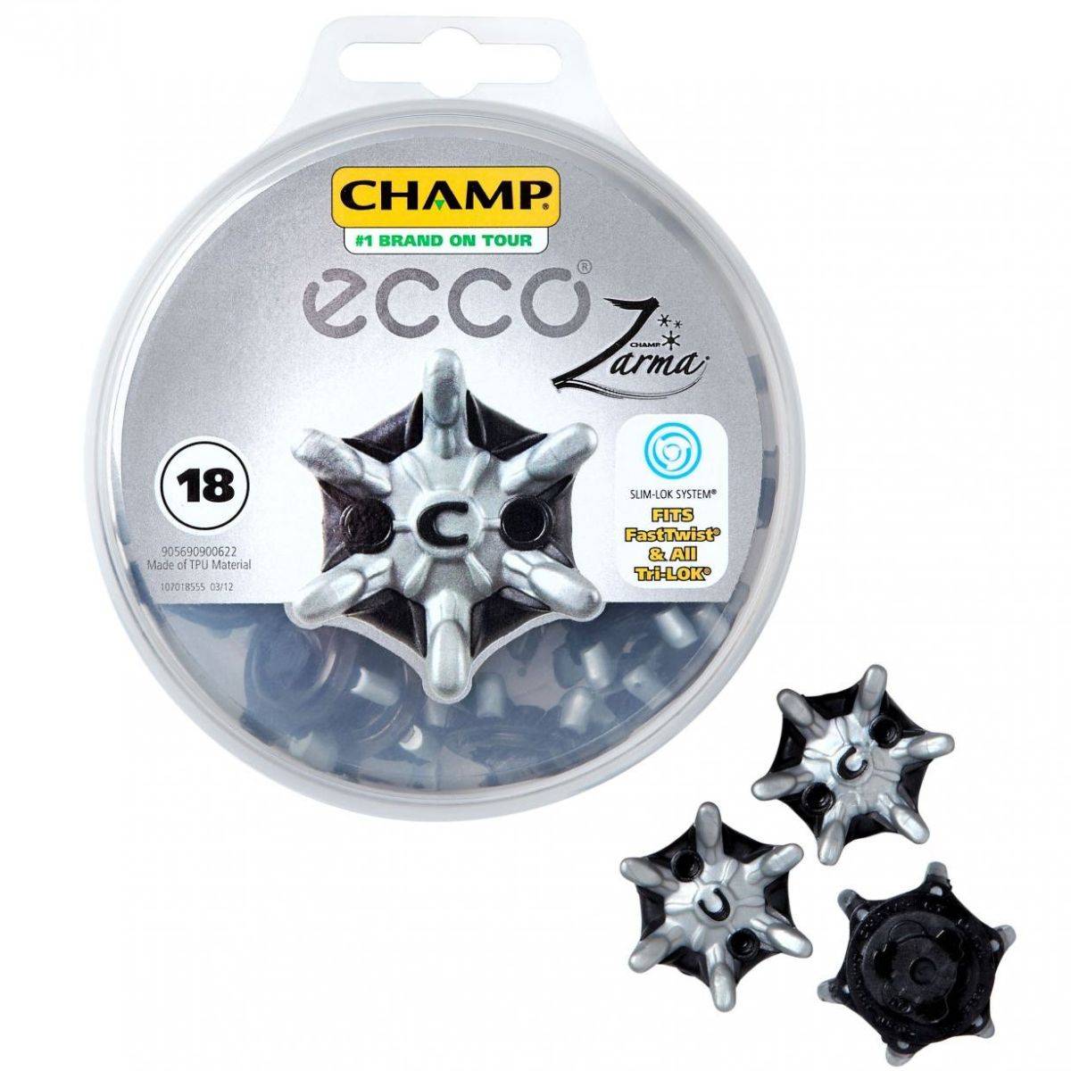 Ecco Champ Tour Zarma SlimLok Golf Spikes Pack 18 Studs Fast Twist TriLok eBay