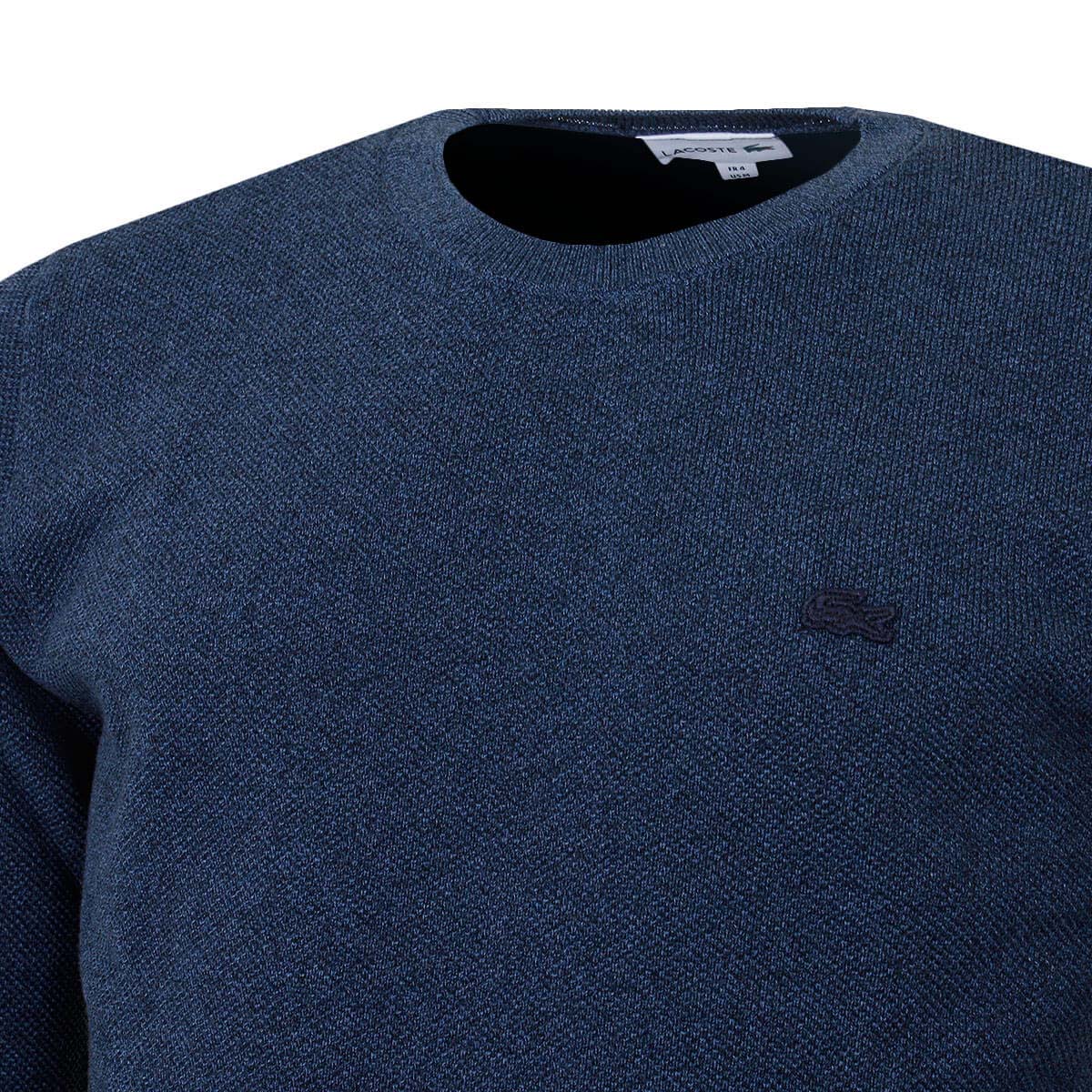 Lacoste Mens 2020 Crew Neck Cotton Pique Crocodile Tonal Sweater 26/% OFF RRP