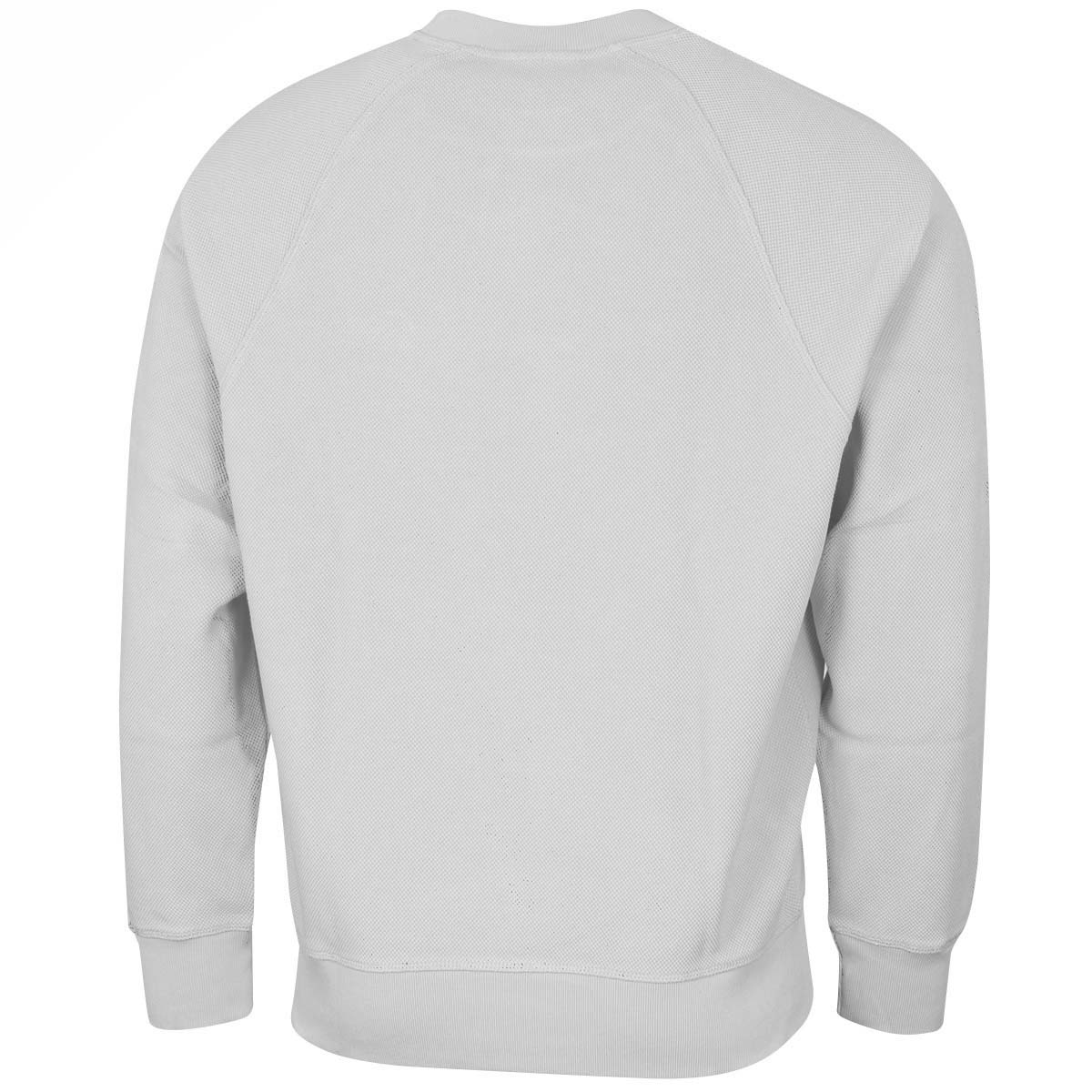 Lacoste Mens Organic Cotton Piqué Crocodile Ribbed Crew Neck Sweater