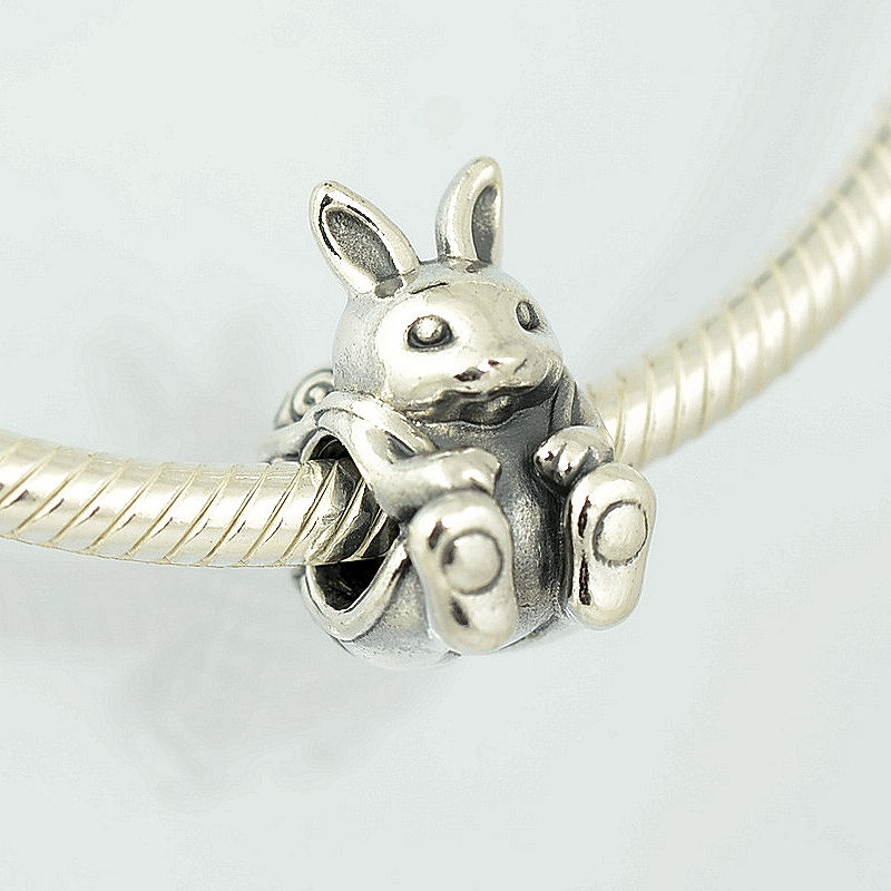 Genuine PANDORA Silver Bunny Rabbit Charm 791121 eBay