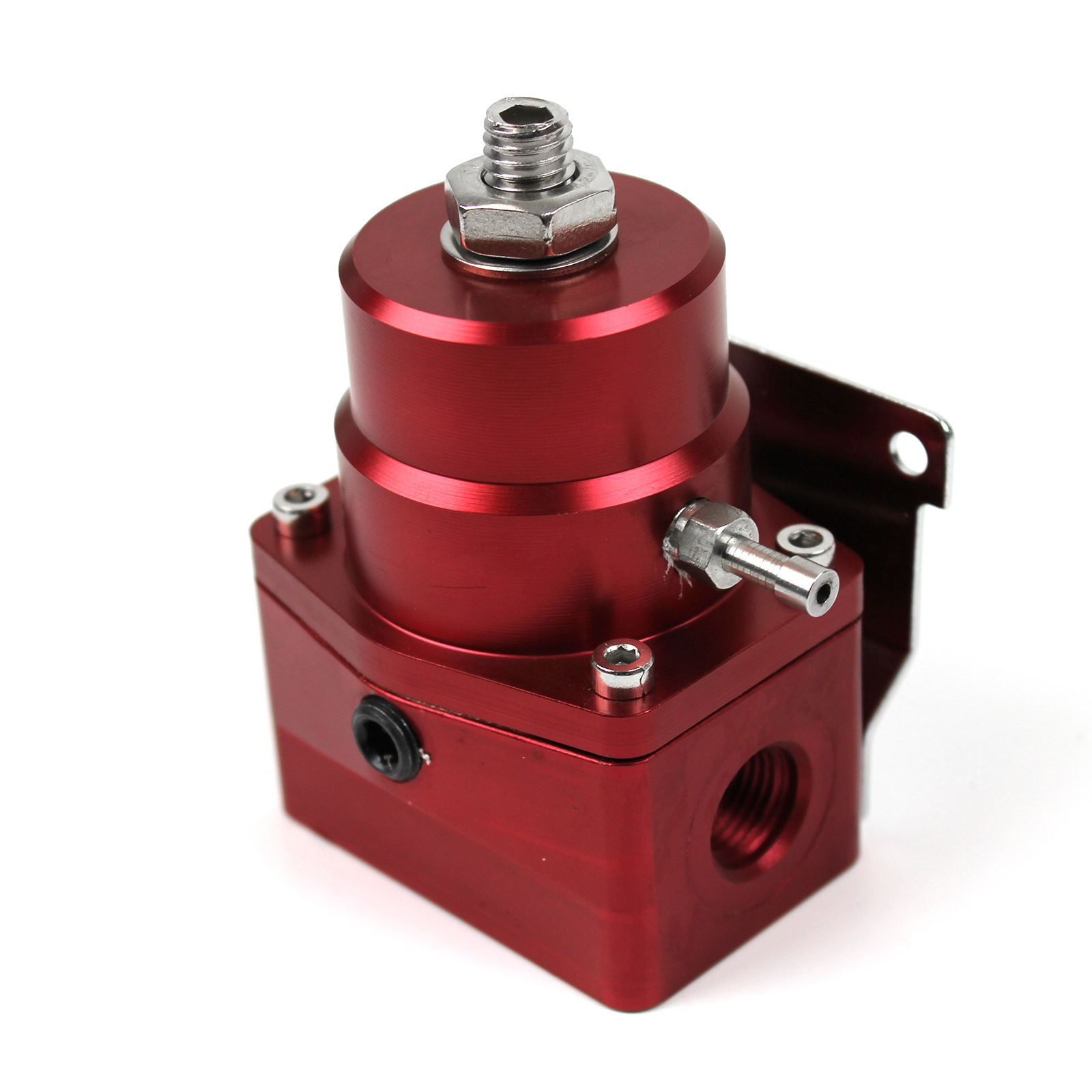 Universal 6 AN EFI Fuel Pressure Regulator Red