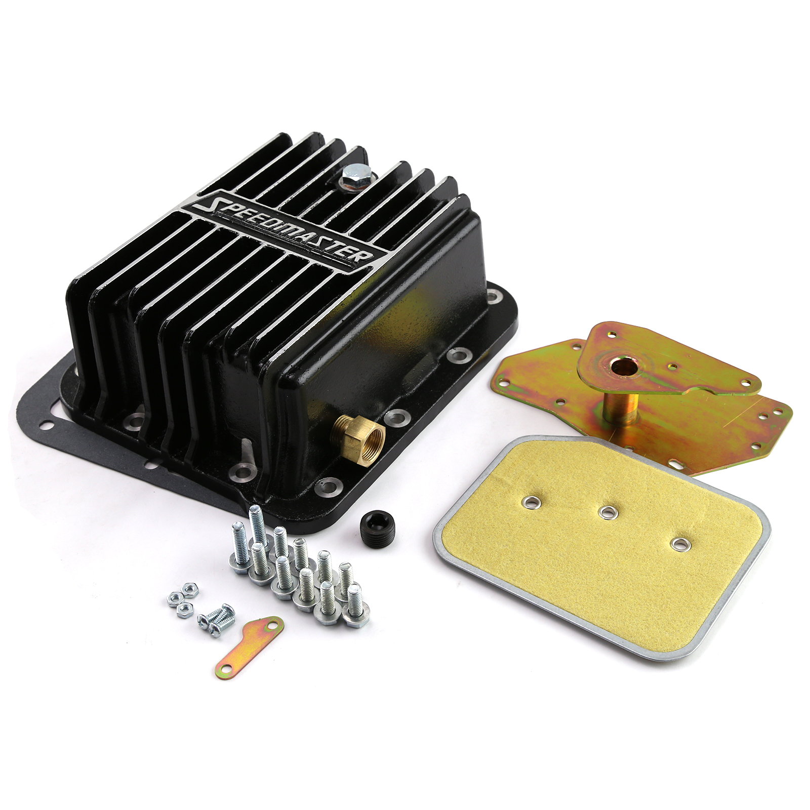 Ford C4 Aluminum High Volume Transmission Oil Pan Cast Finned Black eBay