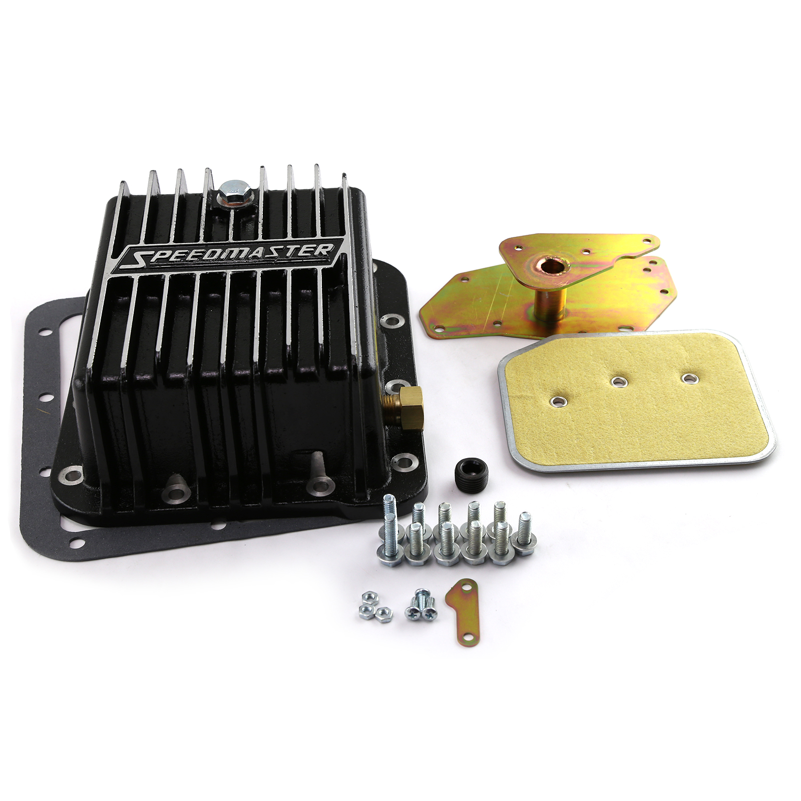 Ford C4 Aluminum High Volume Transmission Oil Pan Cast Finned Black eBay