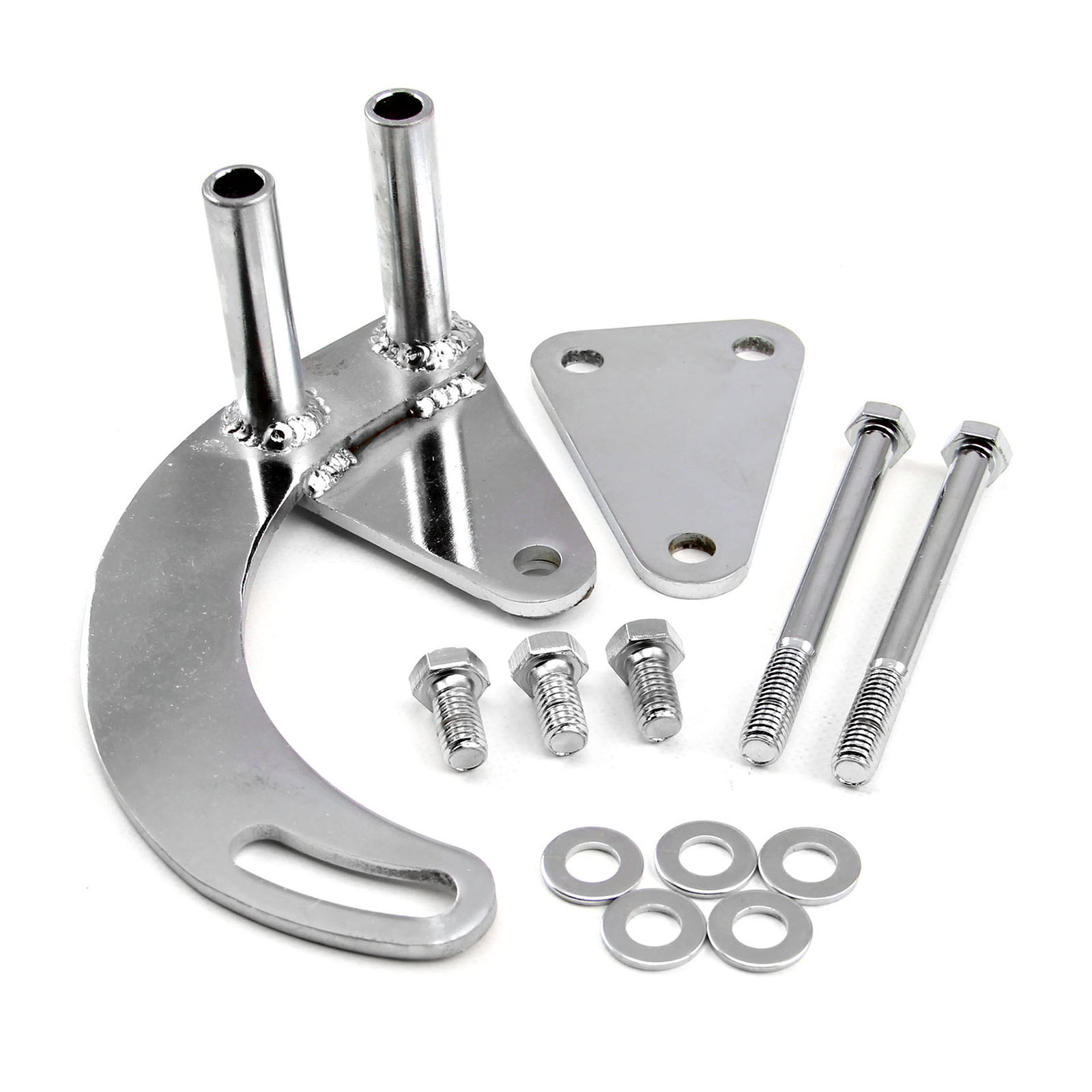 Chevy SBC 350 Long Water Pump Lwp Power Steering Bracket Kit Chrome eBay
