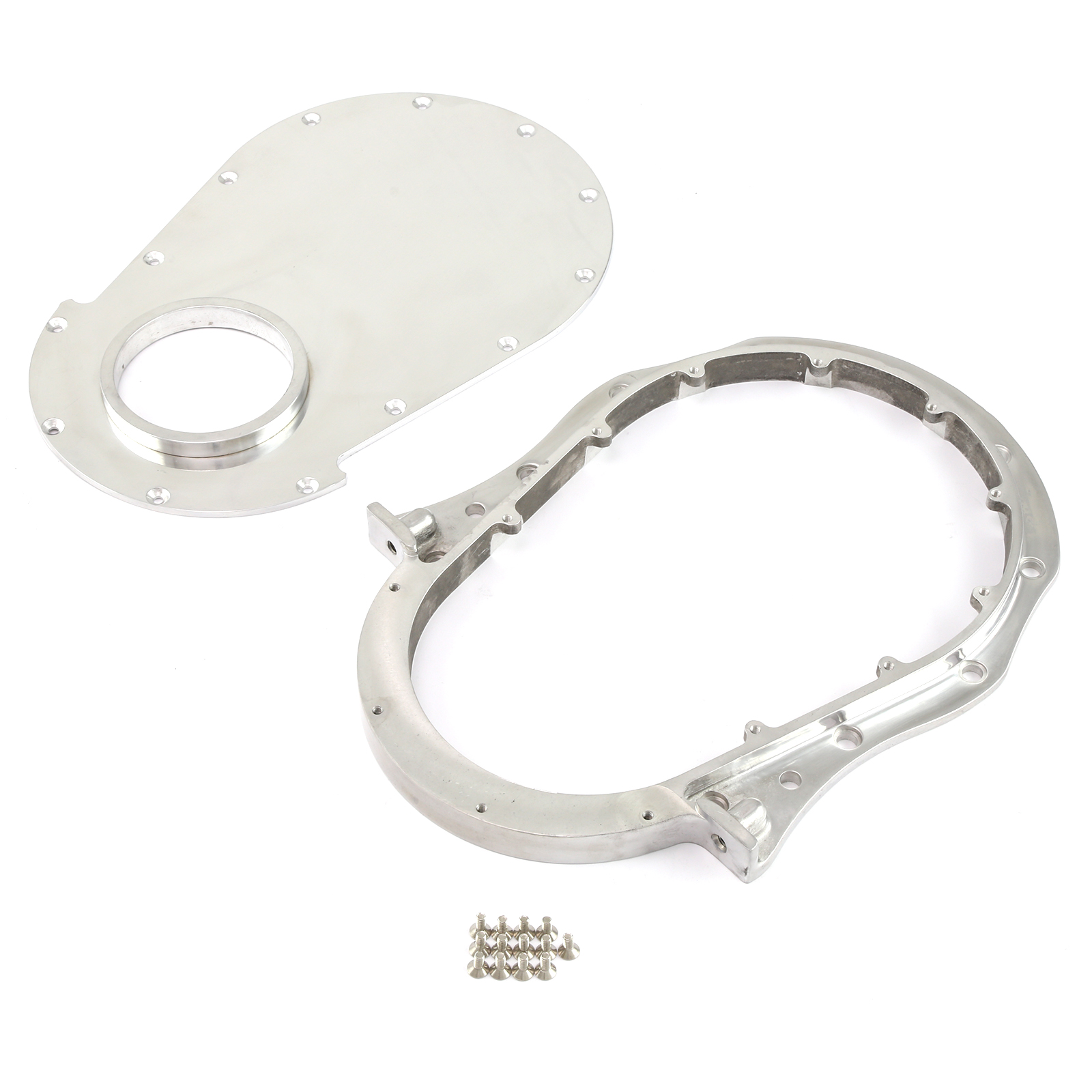 Chevy BBC 454 Gen 14 Polished Removable Front Aluminum Timing Chain