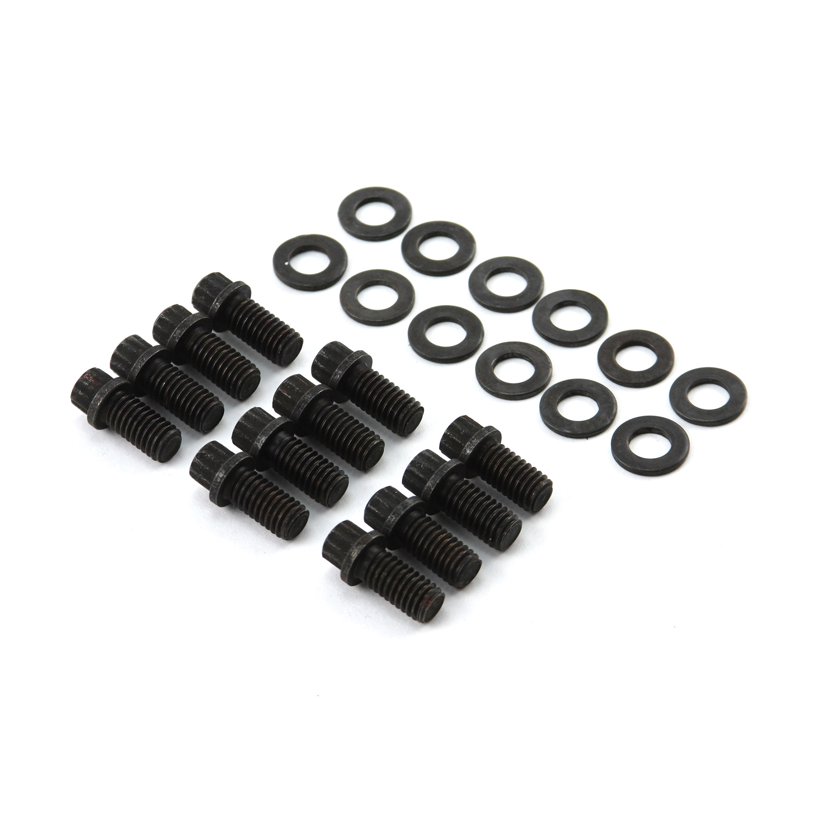 Chevy SBC 350 12 Point Black Oxide Exhaust Header Bolt Kit eBay