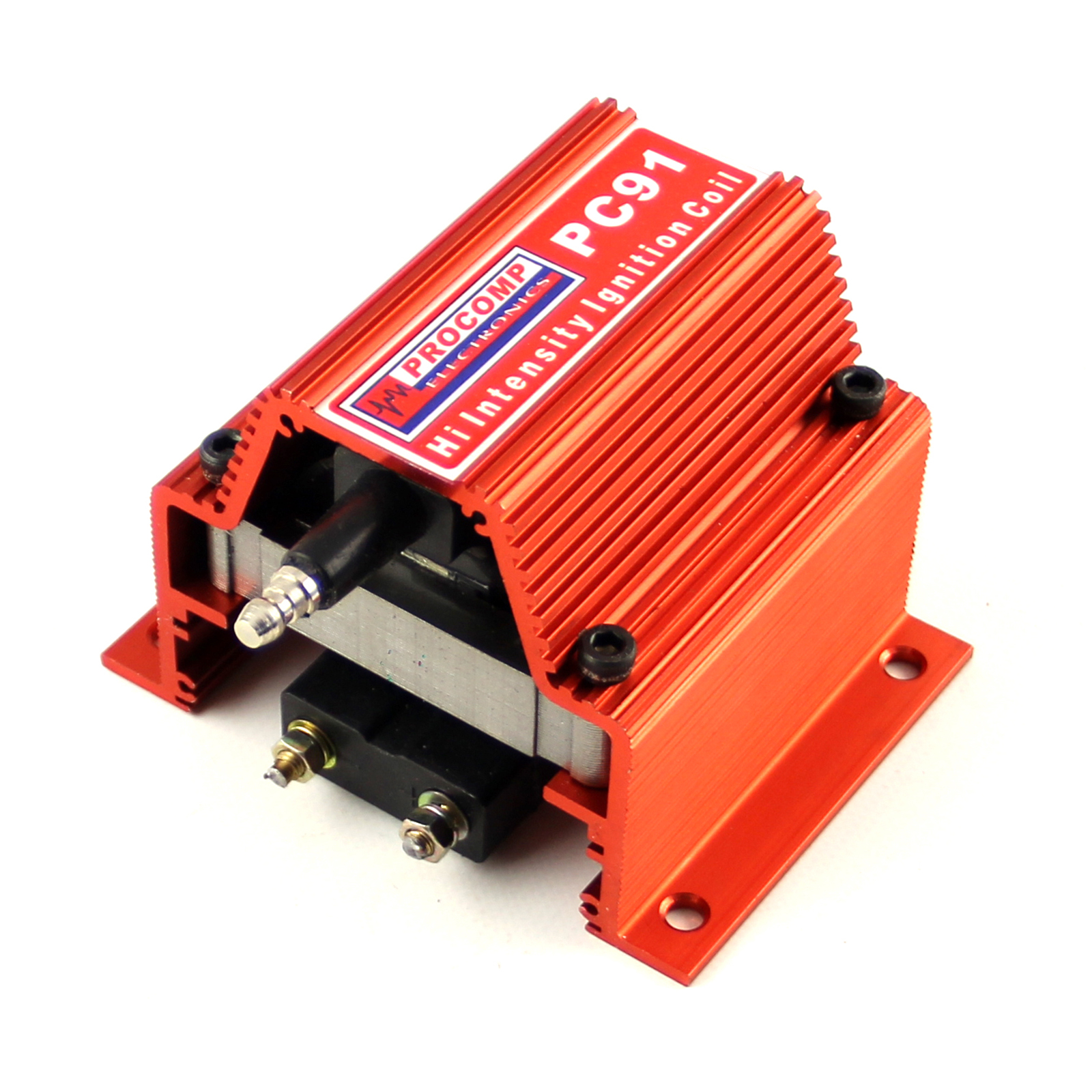 Universal Pc91 12V High Output External Male ECore Ignition Coil Red