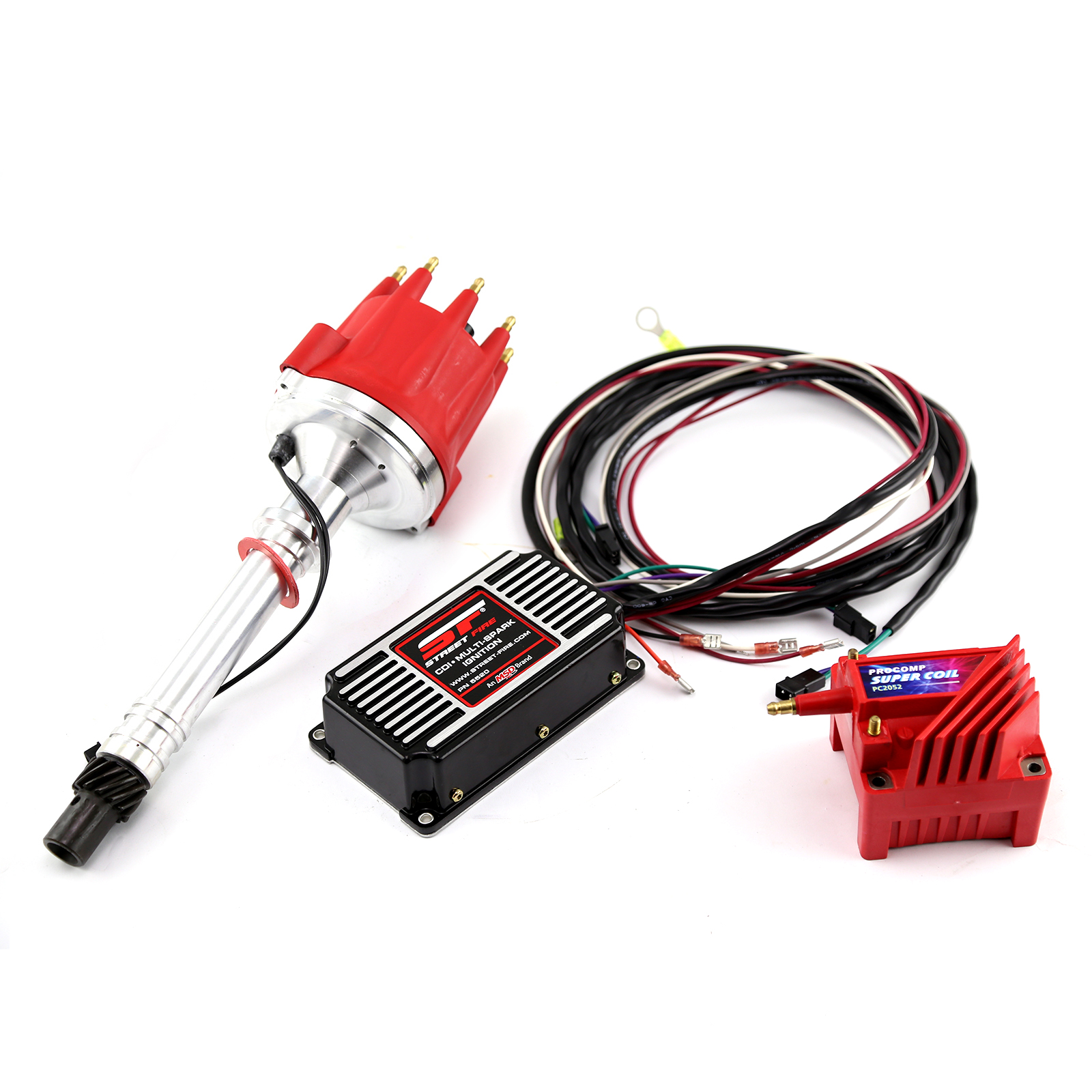 Chevy SBC 350 BBC 454 ProBillet Distributor w/ MSD SF 5520 Ignition Box