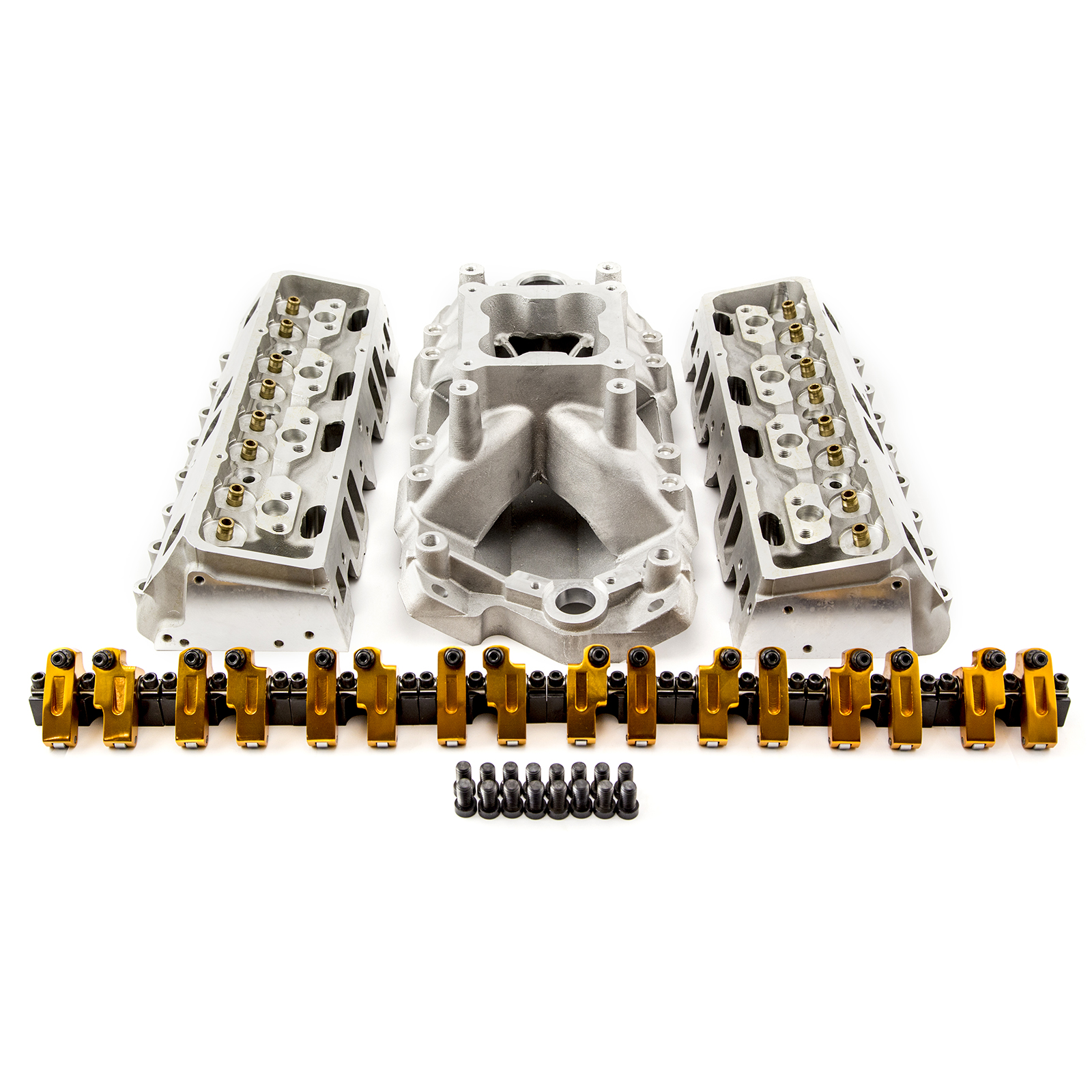 Chevy SBC 15 Degree 230cc 61cc Top End Components Kit Heads Intake Rockers eBay