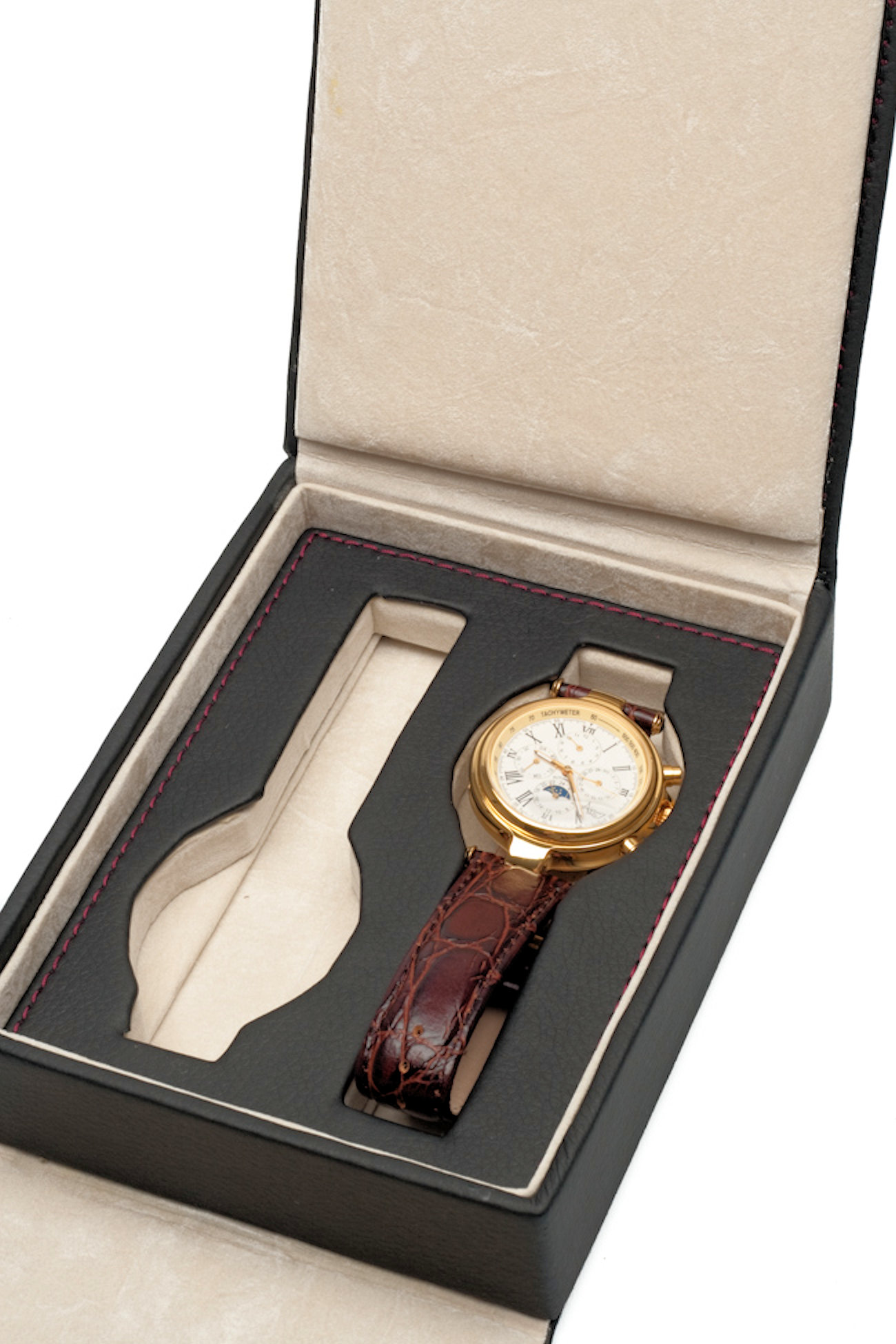 AXIS® Classic Black 2 Watch Travel Display Box Case Ladies / Mid size