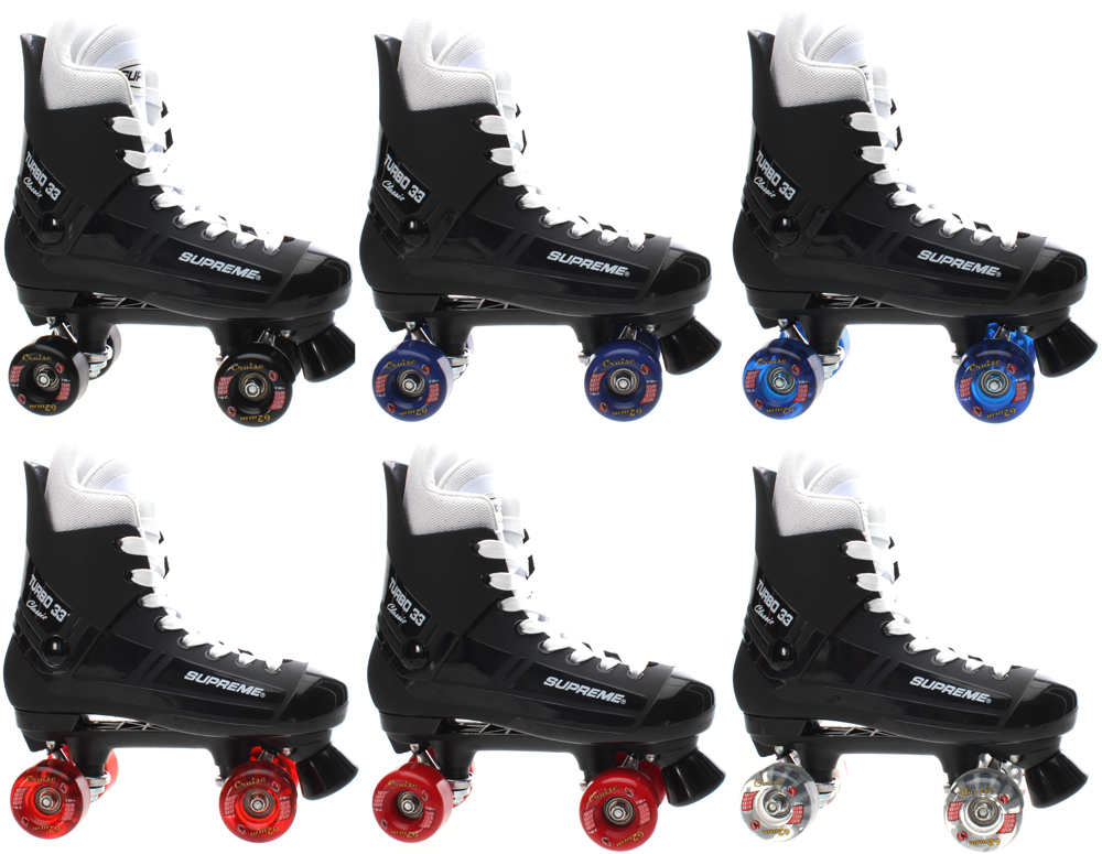 Supreme TURBO 33 Quad Roller Skates with Kryptonics Wheels UK Sizes 5