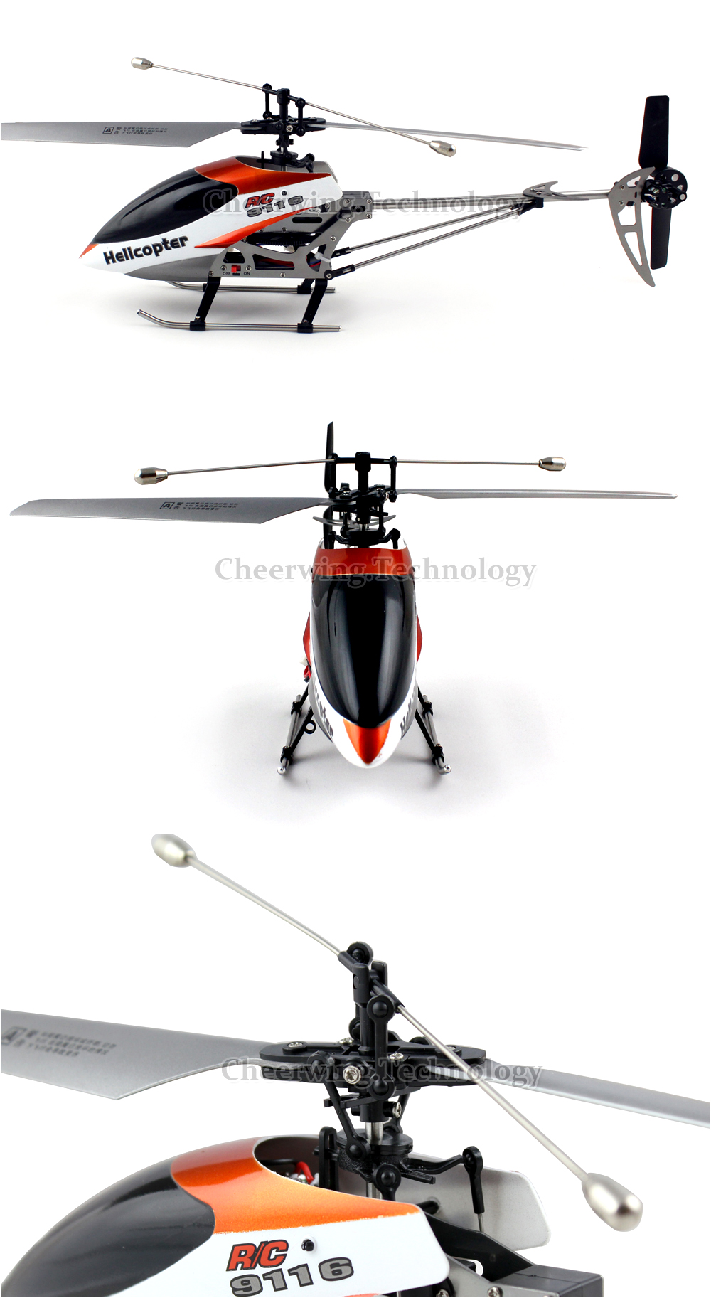 38cm Double Horse 9116 2.4GHz 4Channel LCD Display RC Helicopter W