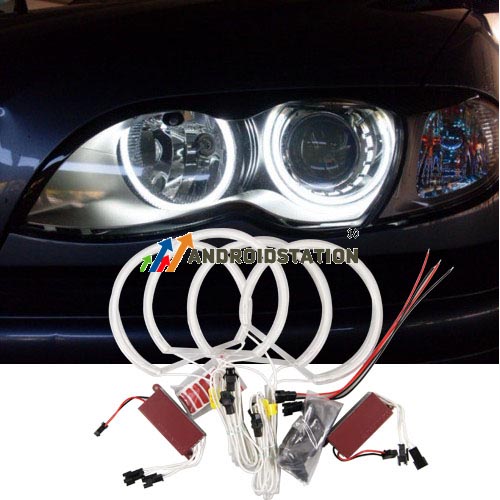 4X BMW  E46 CCFL LED ANGEL EYES Standlicht ringe Standlichtringe weiß