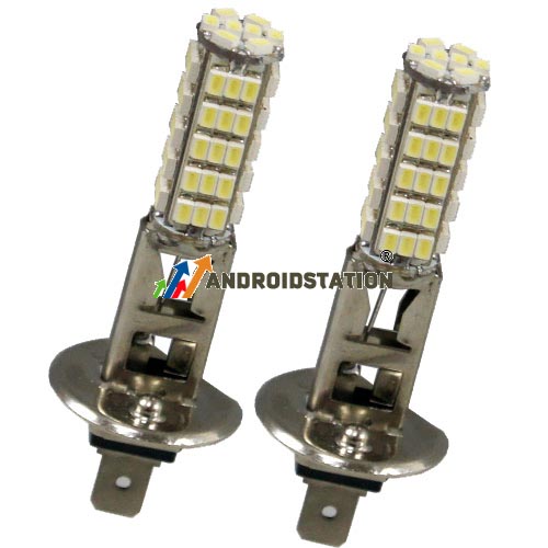 2-x-H1-68-SMD-LED-Birne-Licht-Auto-Lampe-Xenon-weiss-Nebelscheinwerfer-12V
