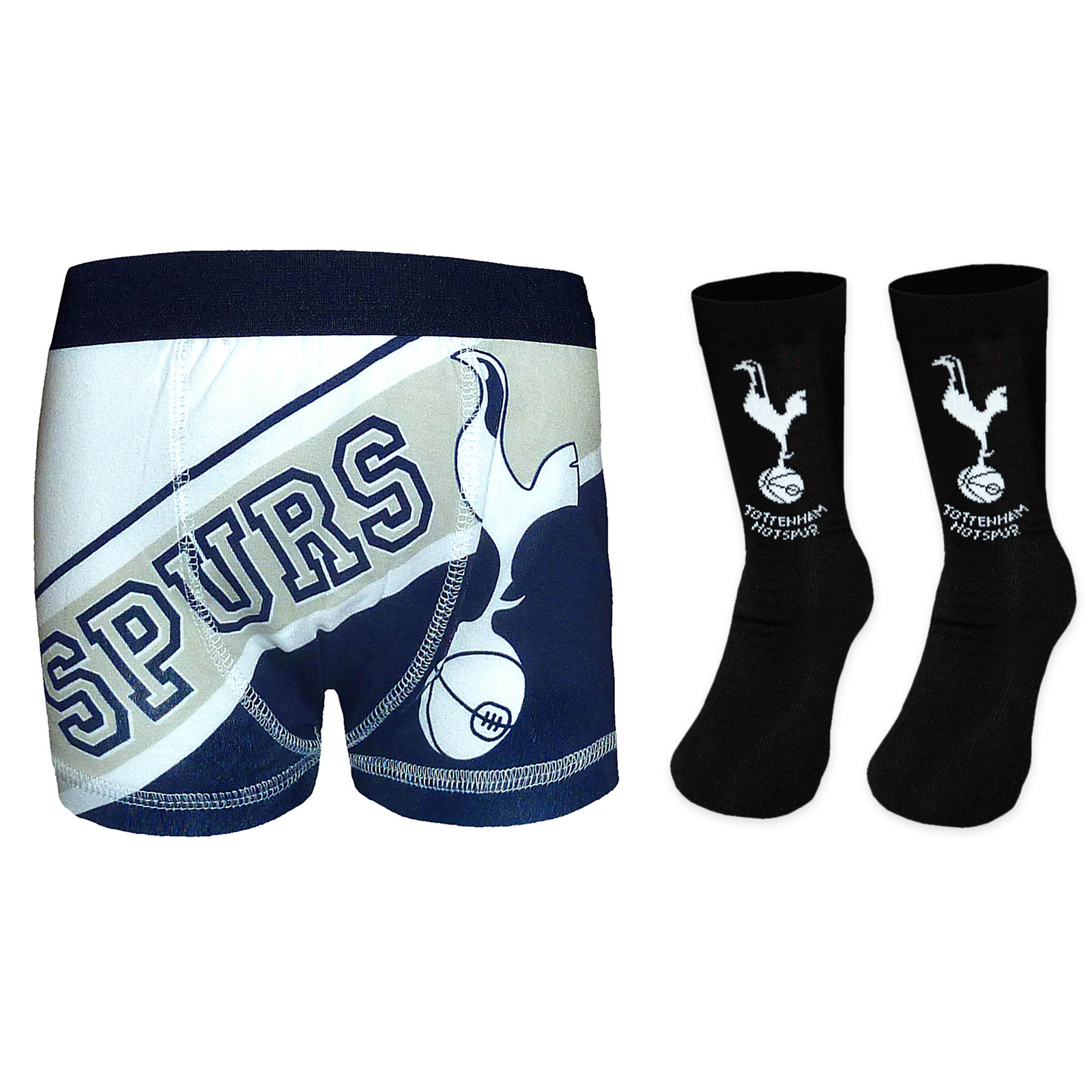 Tottenham Hotspur FC Official Gift Set Boys Socks & Boxer Shorts Soccer