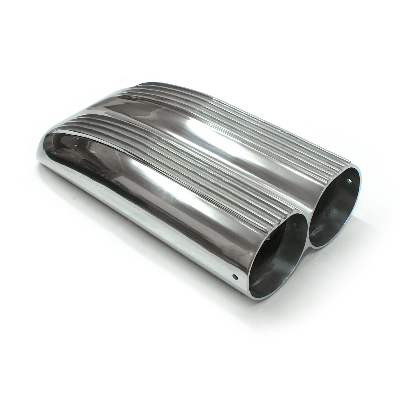 Polished Aluminum Single Dual Carburetor Shot Gun Finned Hood Scoop eBay