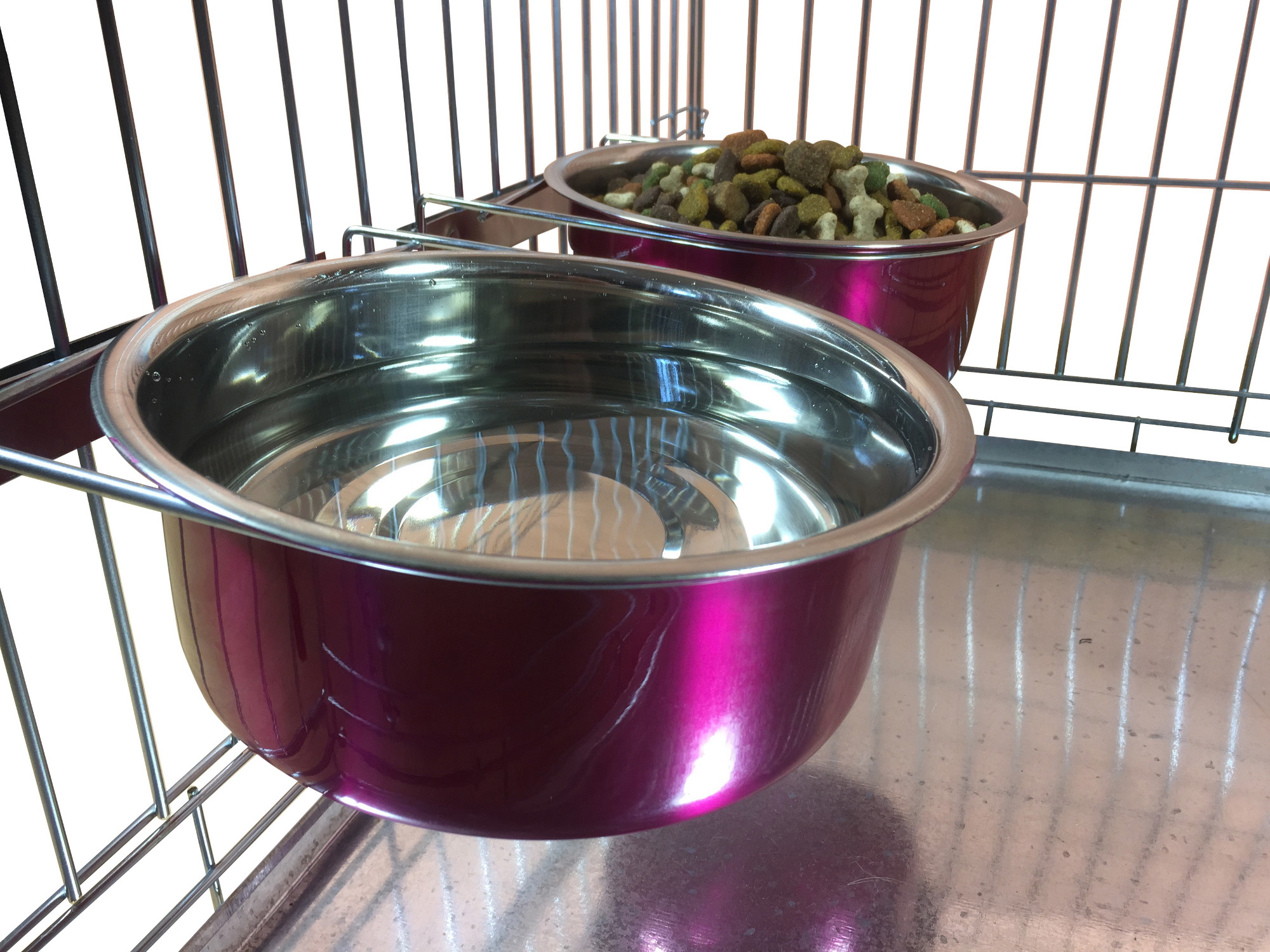 Elliebo Pair Of Dog Bowls For Cages Crates Or Pens Blue - Elliebopairofdogbowlsforcages elliebo pair of dog bowls for cages crates or pens blue - elliebopairofdogbowlsforcages
