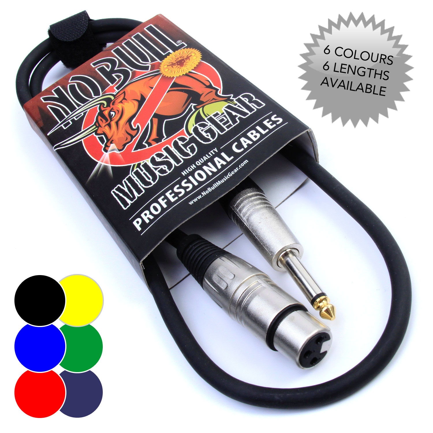 Premium Female XLR to 1/4" Jack (6.35mm) Microphone Cable Audio Lead