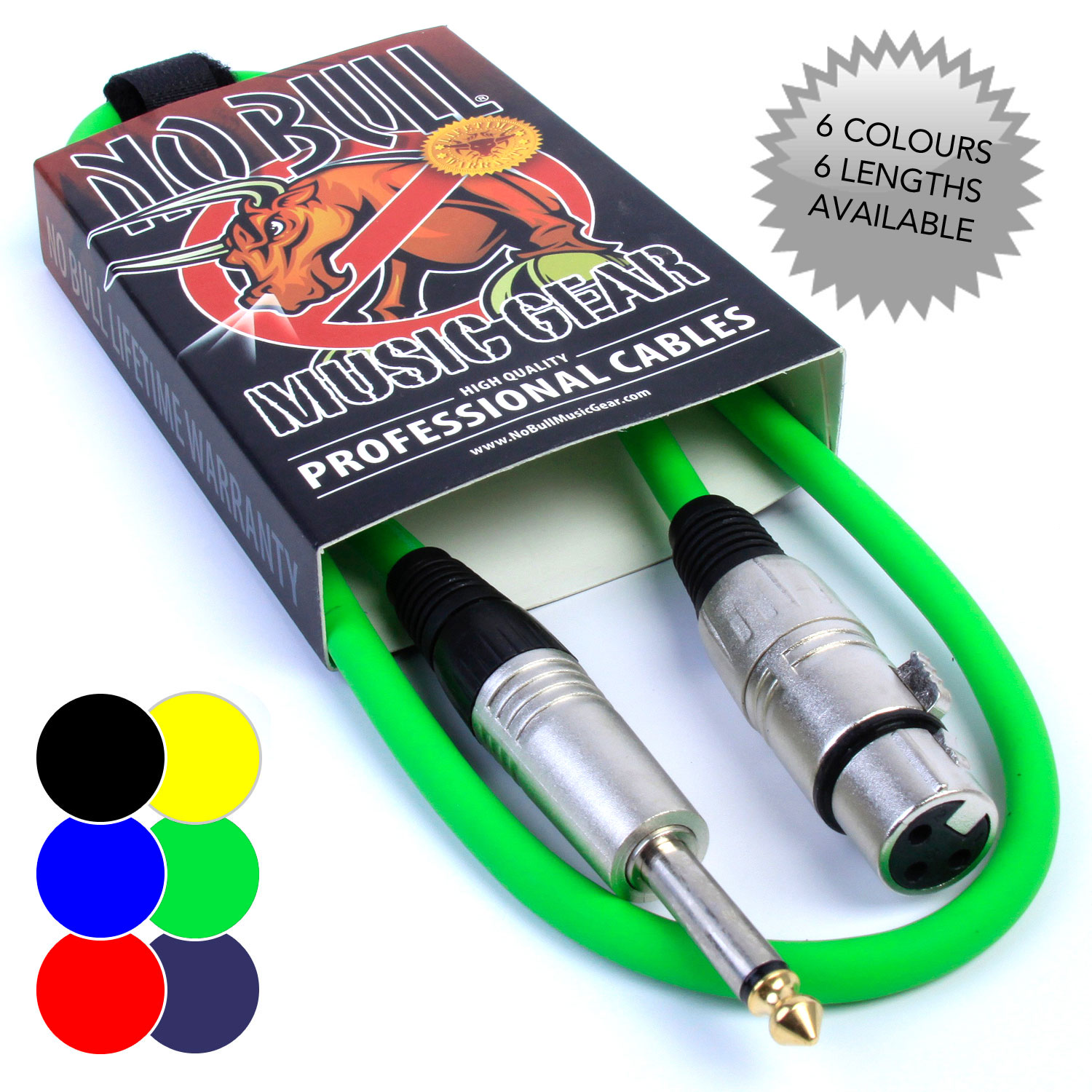 Premium Female XLR to 1/4" Jack (6.35mm) Microphone Cable Audio Lead