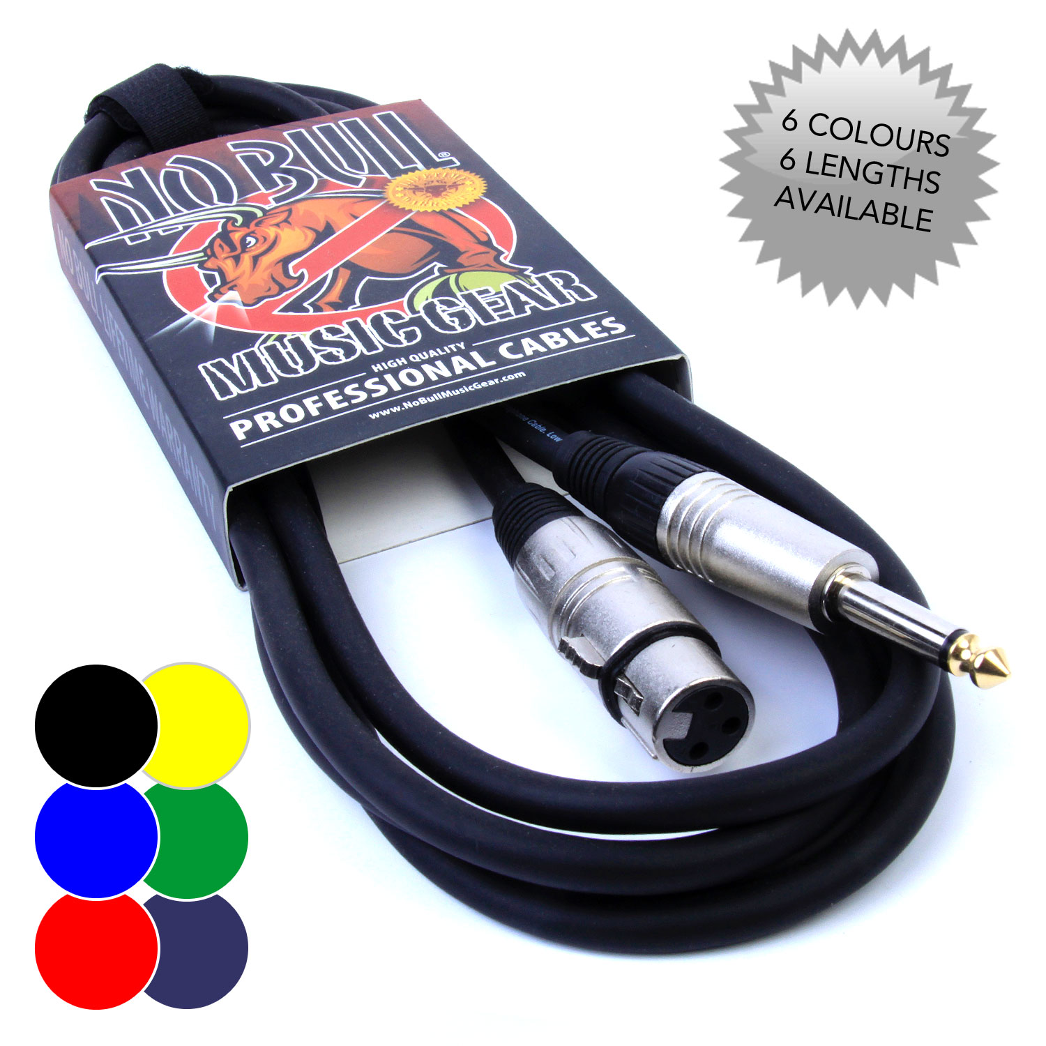 Premium Female XLR to 1/4" Jack (6.35mm) Microphone Cable Audio Lead