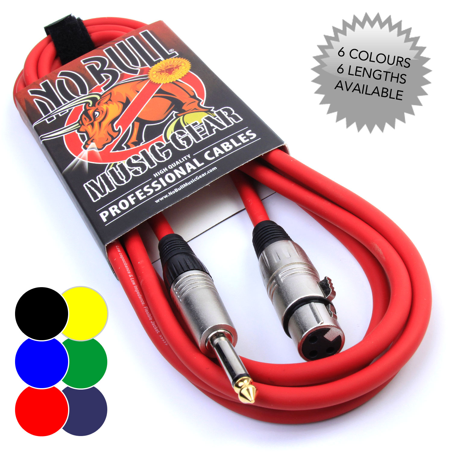 Premium Female XLR to 1/4" Jack (6.35mm) Microphone Cable Audio Lead