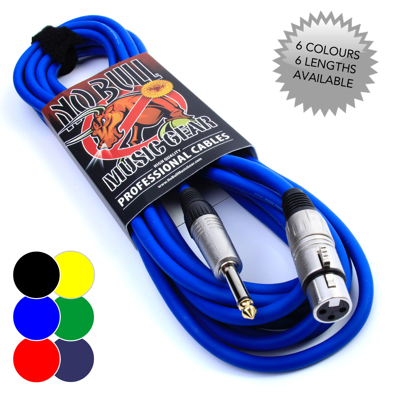 Premium Female XLR to 1/4" Jack (6.35mm) Microphone Cable Audio Lead