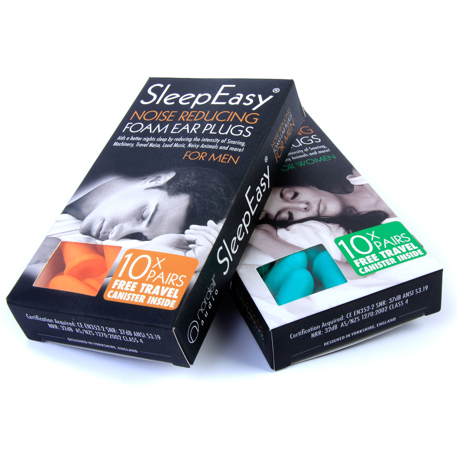 20 Foam Ear Plugs for Sleeping 37dB Snoring/Noise Reduction + Free Case