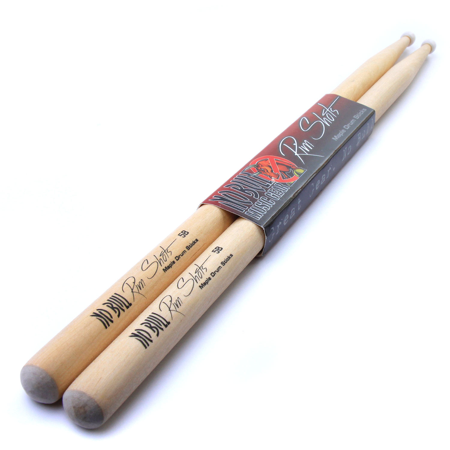 5A 5B 7A Drum Sticks 4 pairs of 'No Bull' Maple Drumsticks Wood